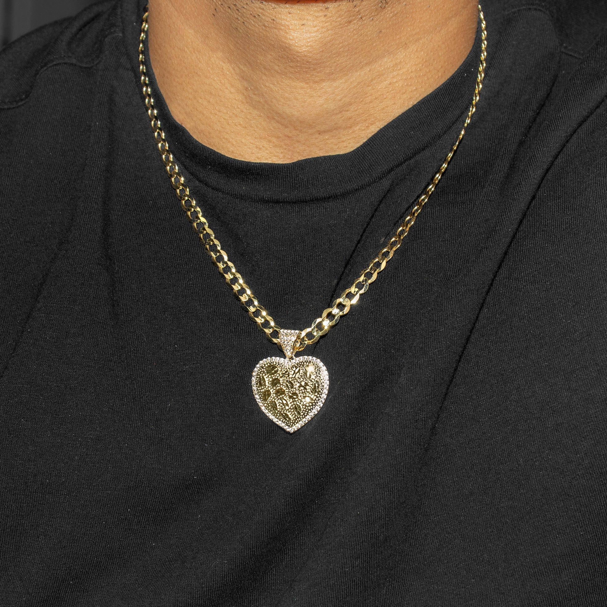 Manufacturer 1 10K Yellow Gold Heart Nugget Necklace | Appx. 4.5 - 18.5 Grams