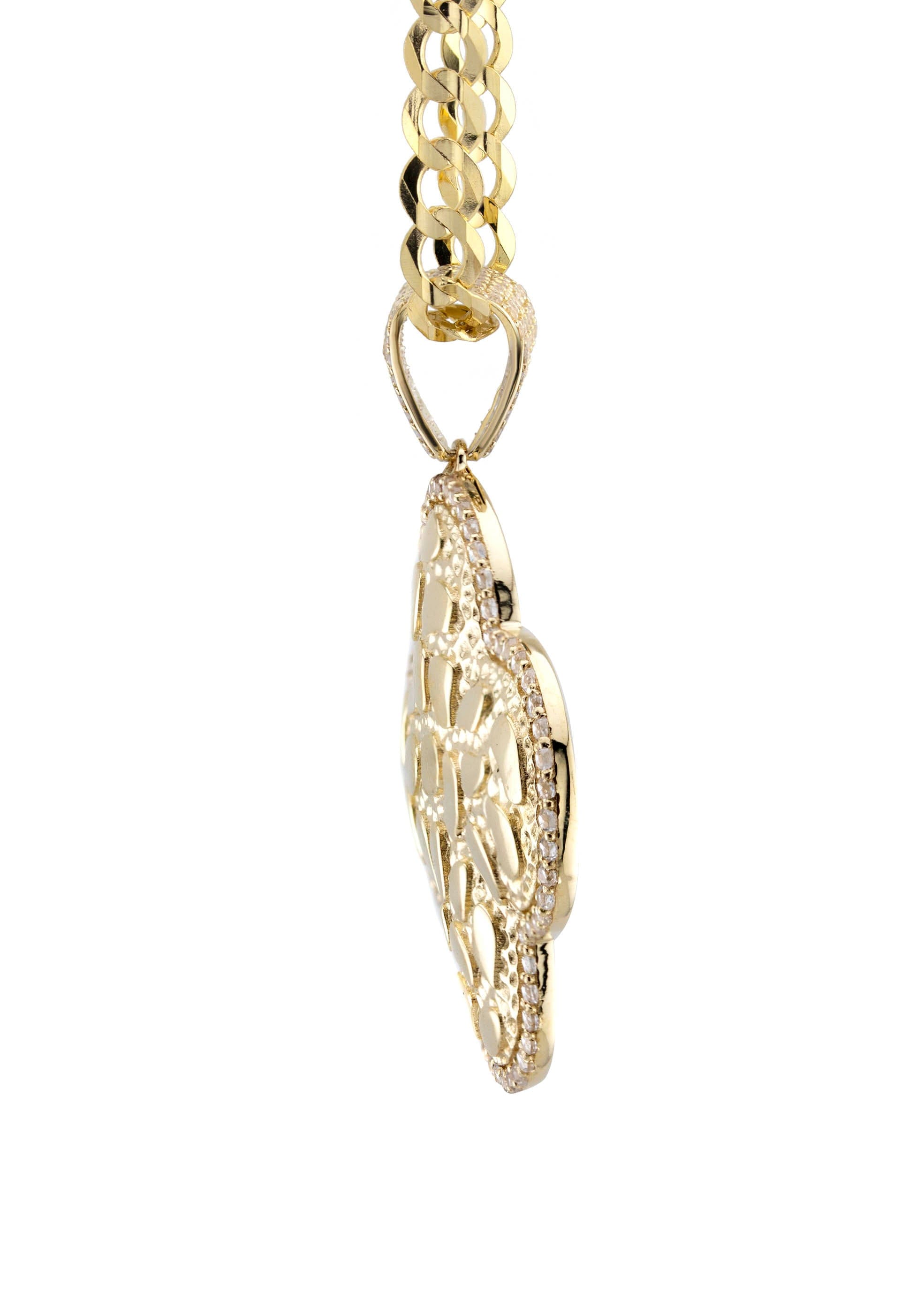 Manufacturer 1 10K Yellow Gold Nugget Necklace | Appx. 4.5 - 18.5 Grams