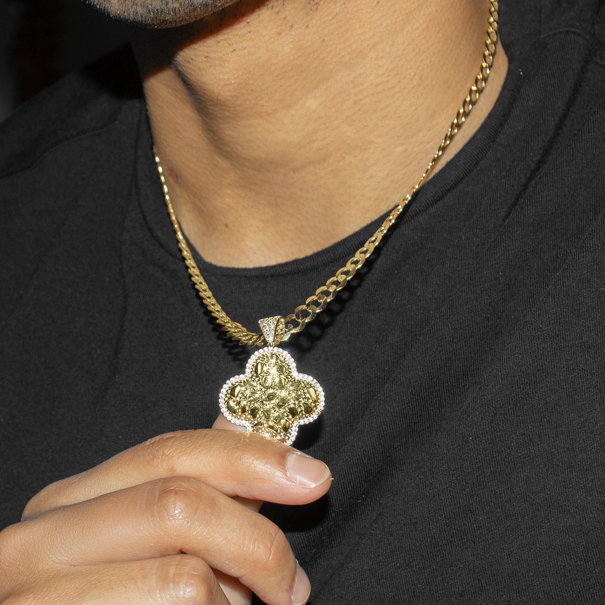 Manufacturer 1 10K Yellow Gold Nugget Necklace | Appx. 4.5 - 18.5 Grams
