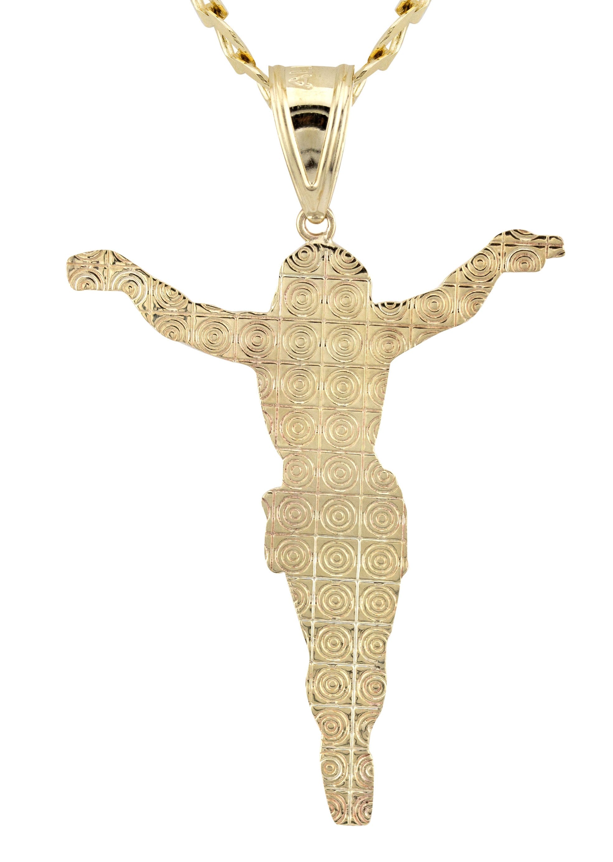 Manufacturer 1 10K Yellow Gold Cross Necklace | Small 5 Grams - Large 12 Grams