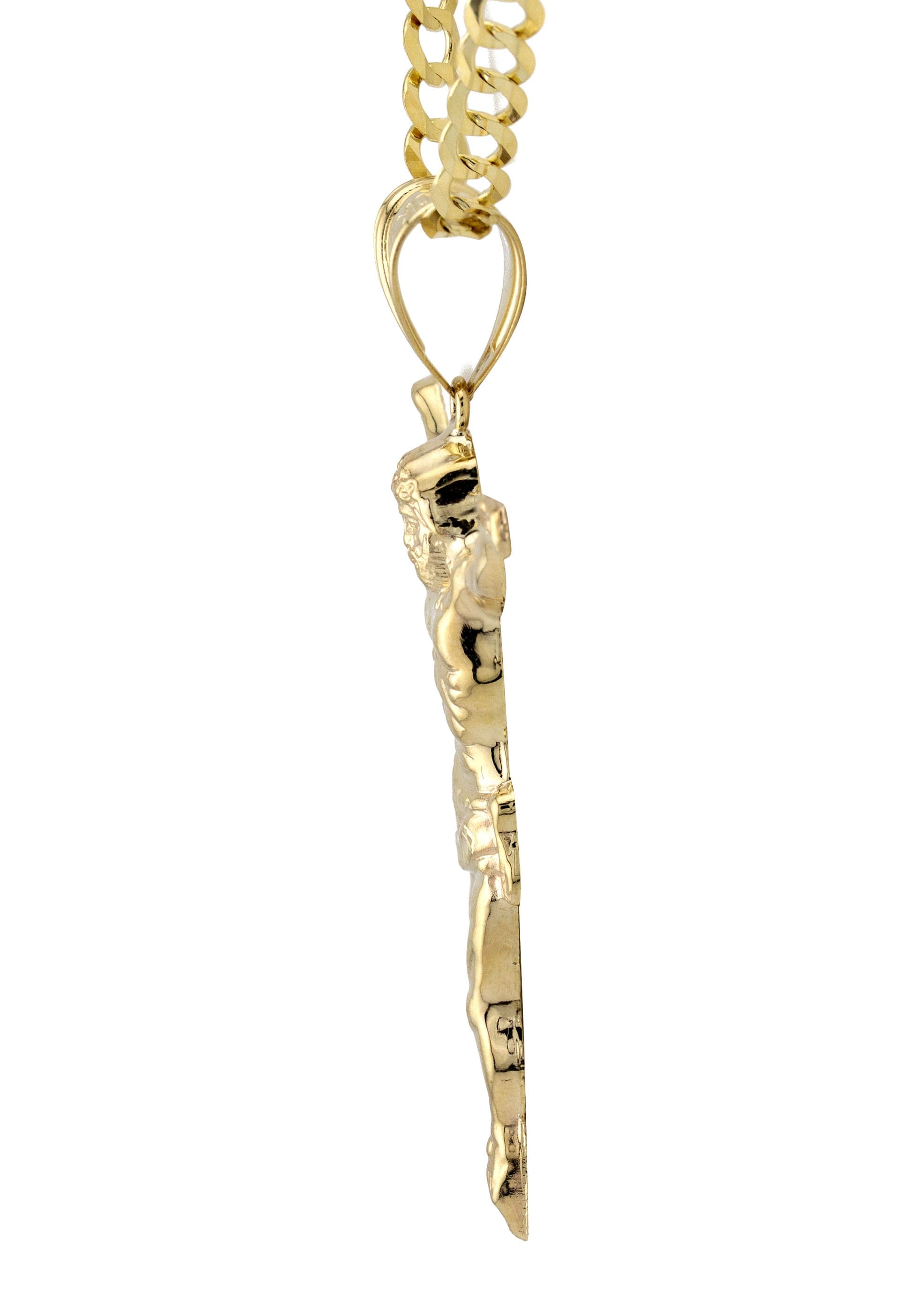 Manufacturer 1 10K Yellow Gold Cross Necklace | Small 5 Grams - Large 12 Grams