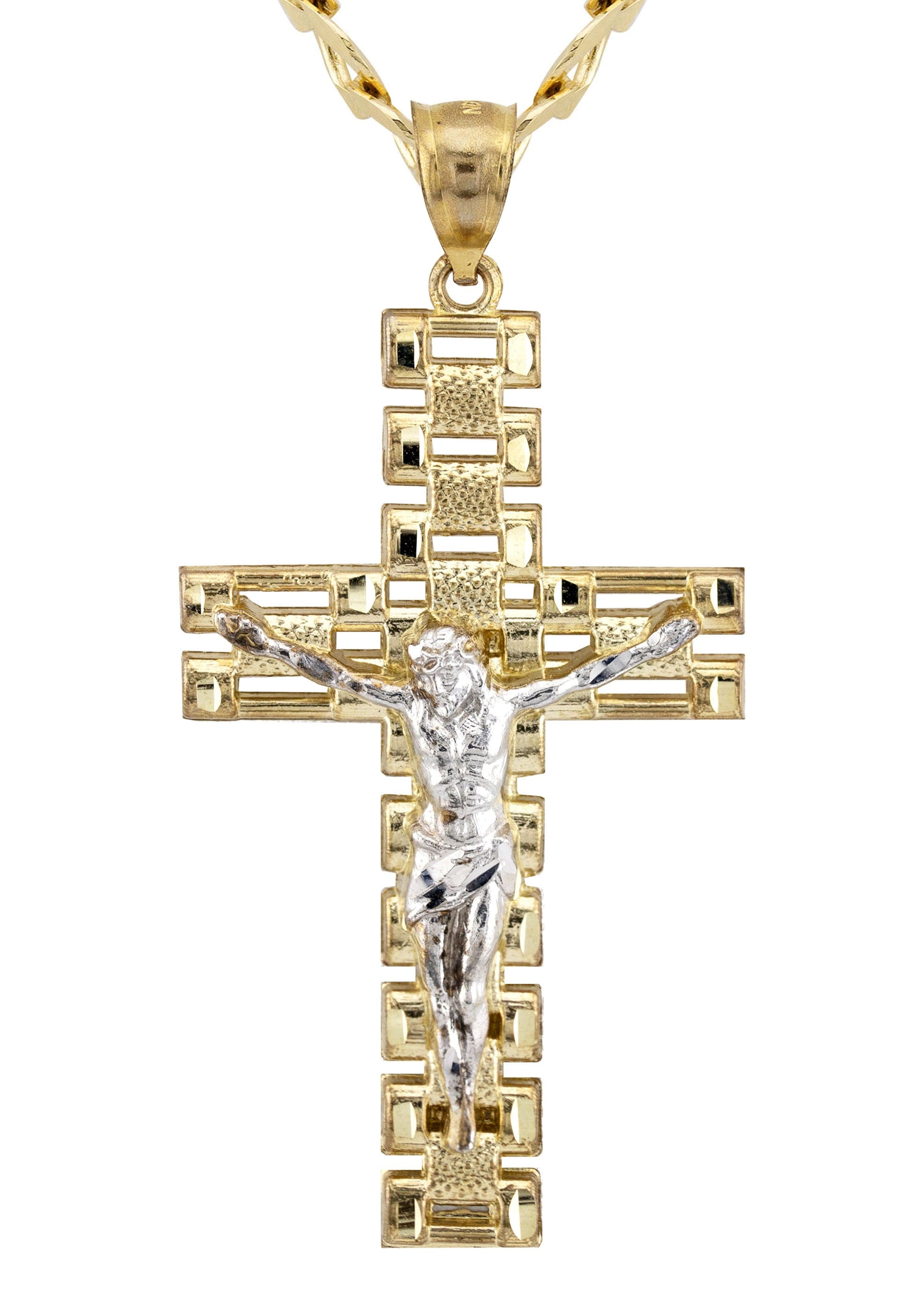 Manufacturer 1 10K Yellow Gold Cross Necklace | Small 9 Grams - Large 17 Grams
