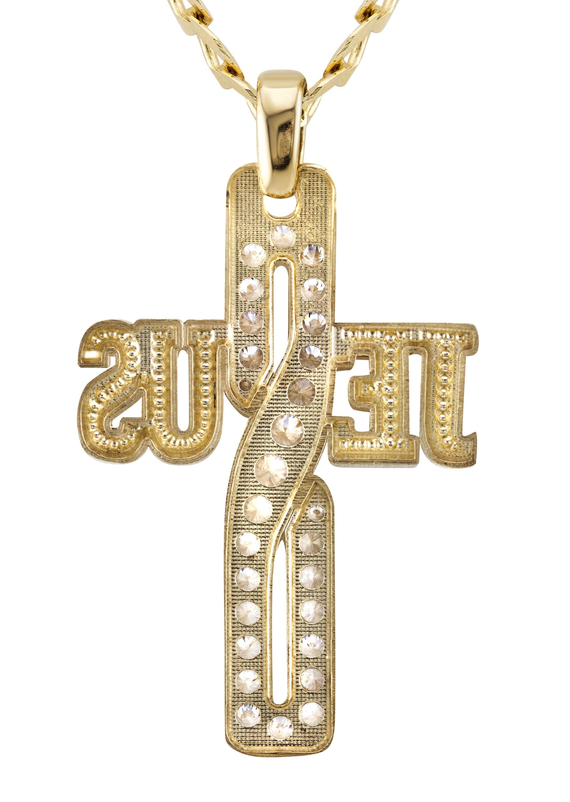 Manufacturer 47 10K Yellow Gold Cross Necklace | Small 9 Grams - Large 16 Grams