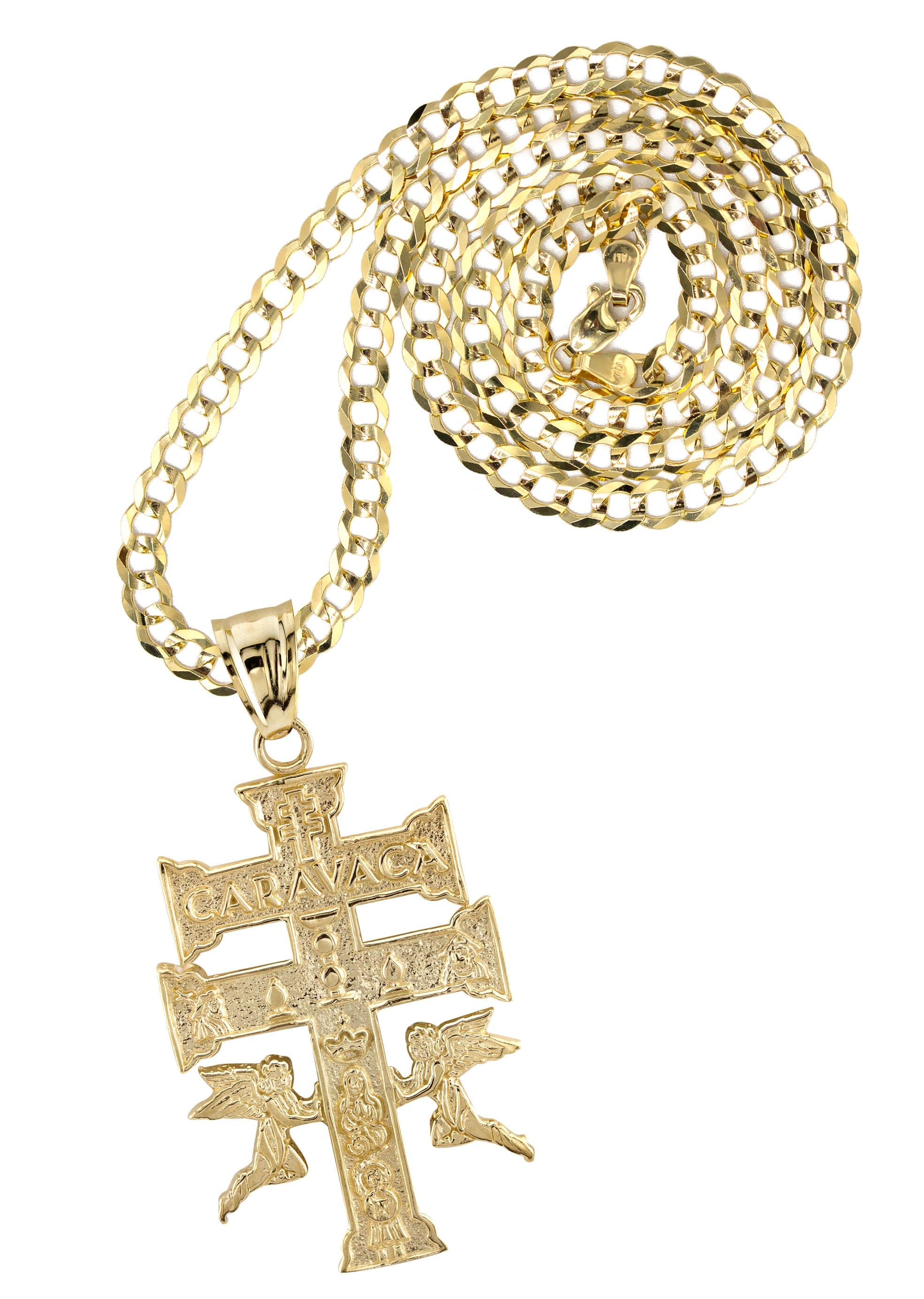 Manufacturer 1 10K Yellow Gold Cross Necklace | Small 6 Grams - Large 17 Grams