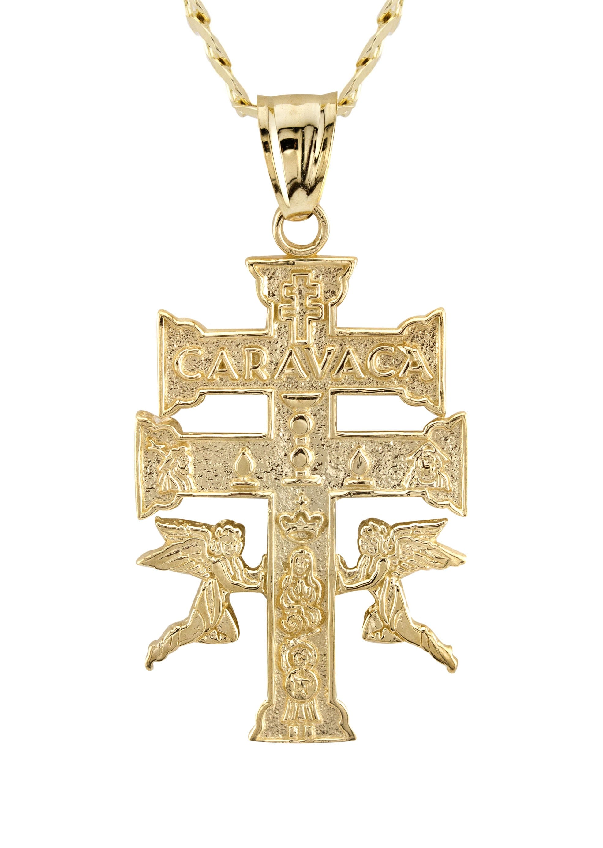 Manufacturer 1 10K Yellow Gold Cross Necklace | Small 6 Grams - Large 17 Grams