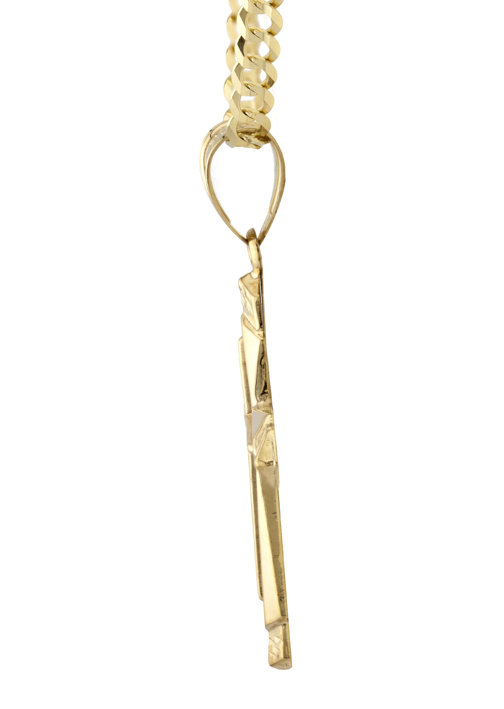 Manufacturer 1 10K Yellow Gold Cross Necklace | Small 5 Grams - Large 11 Grams
