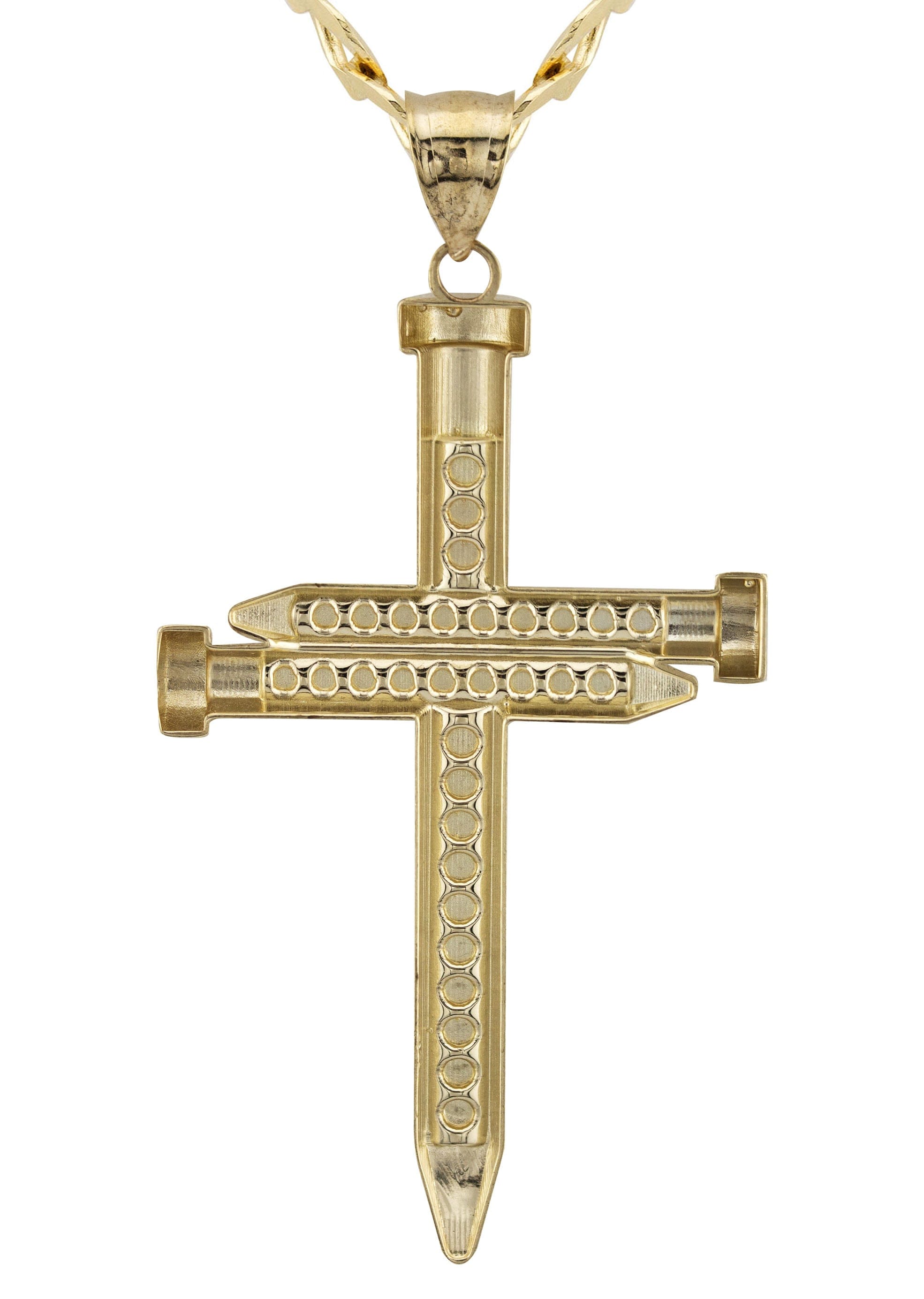 Manufacturer 1 10K Yellow Gold Cross Necklace | Small 6 Grams - Large 10 Grams