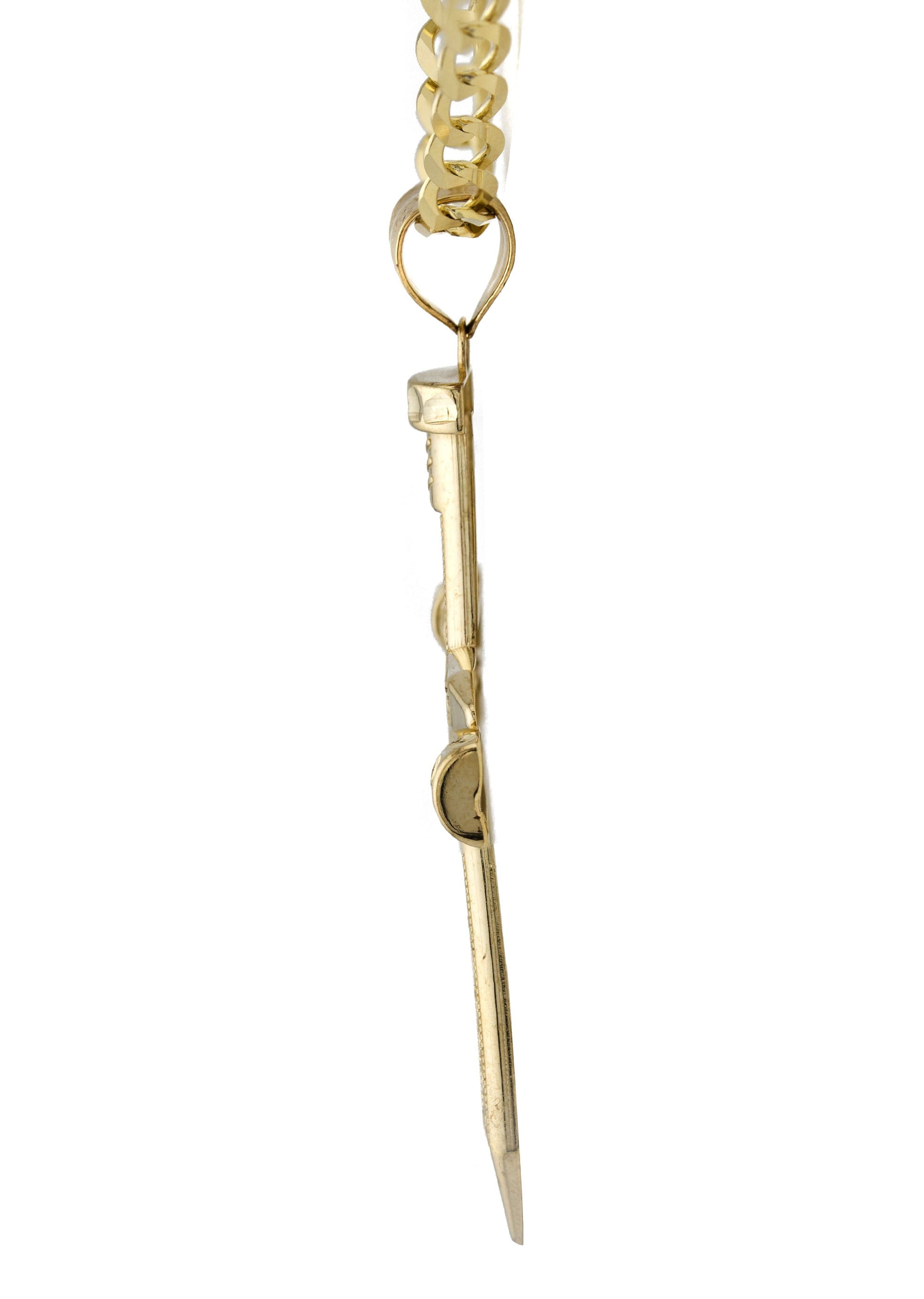 Manufacturer 1 10K Yellow Gold Cross Necklace | Small 6 Grams - Large 10 Grams