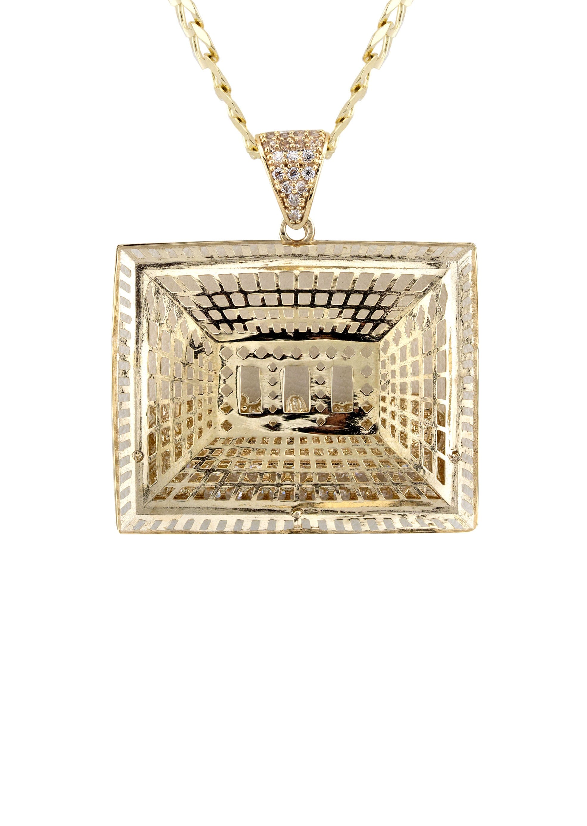 Manufacturer 1 10K Yellow Gold Last Supper Necklace | Small 9 Grams - Large 15 Grams