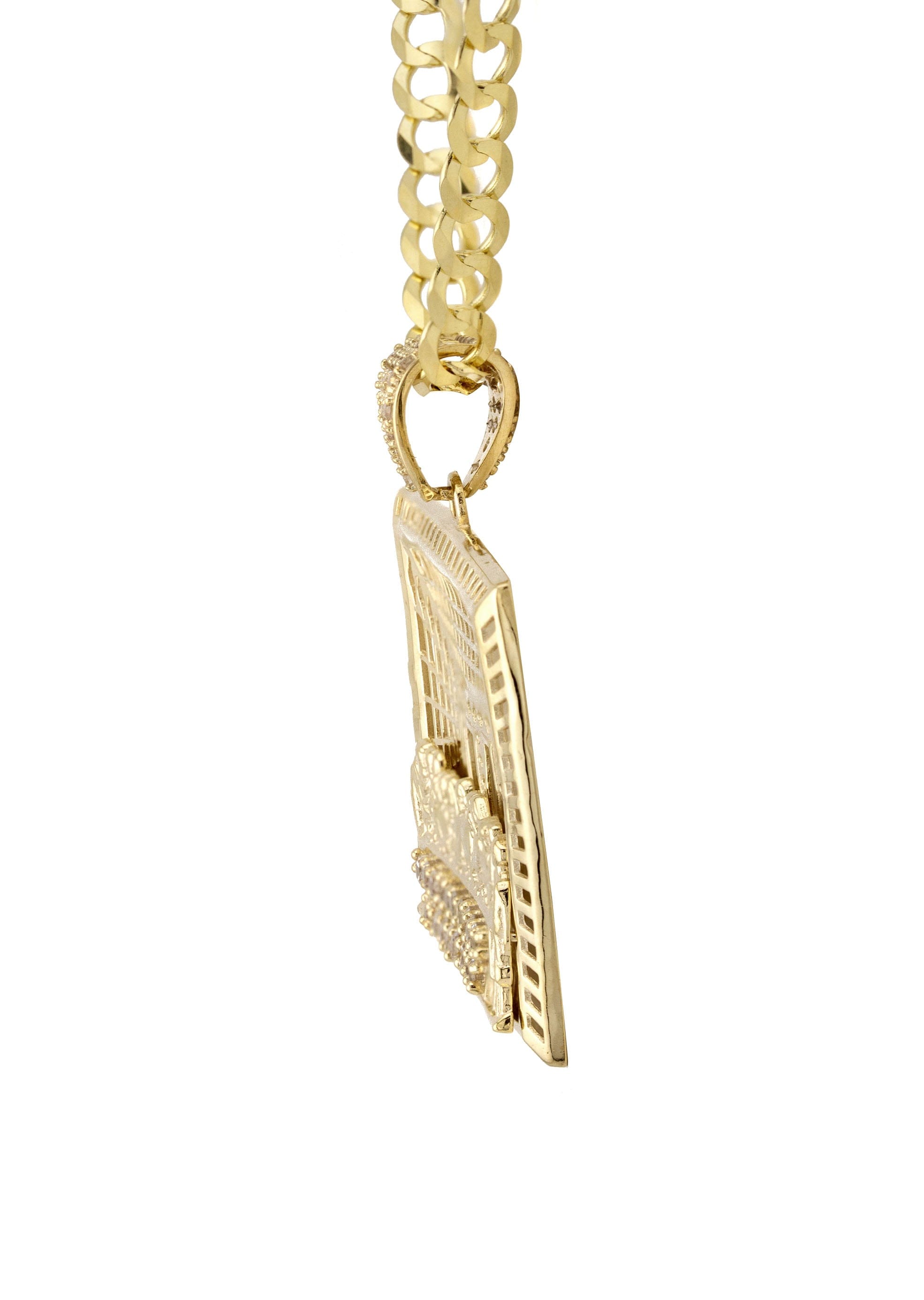 Manufacturer 1 10K Yellow Gold Last Supper Necklace | Small 9 Grams - Large 15 Grams