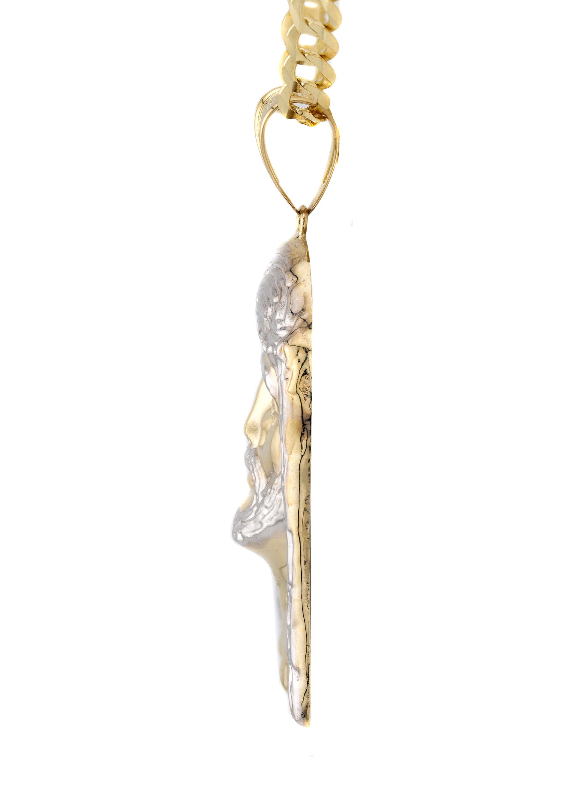 Manufacturer 1 10K Yellow Gold Jesus Head Necklace | Small 5 Grams - Large 18 Grams