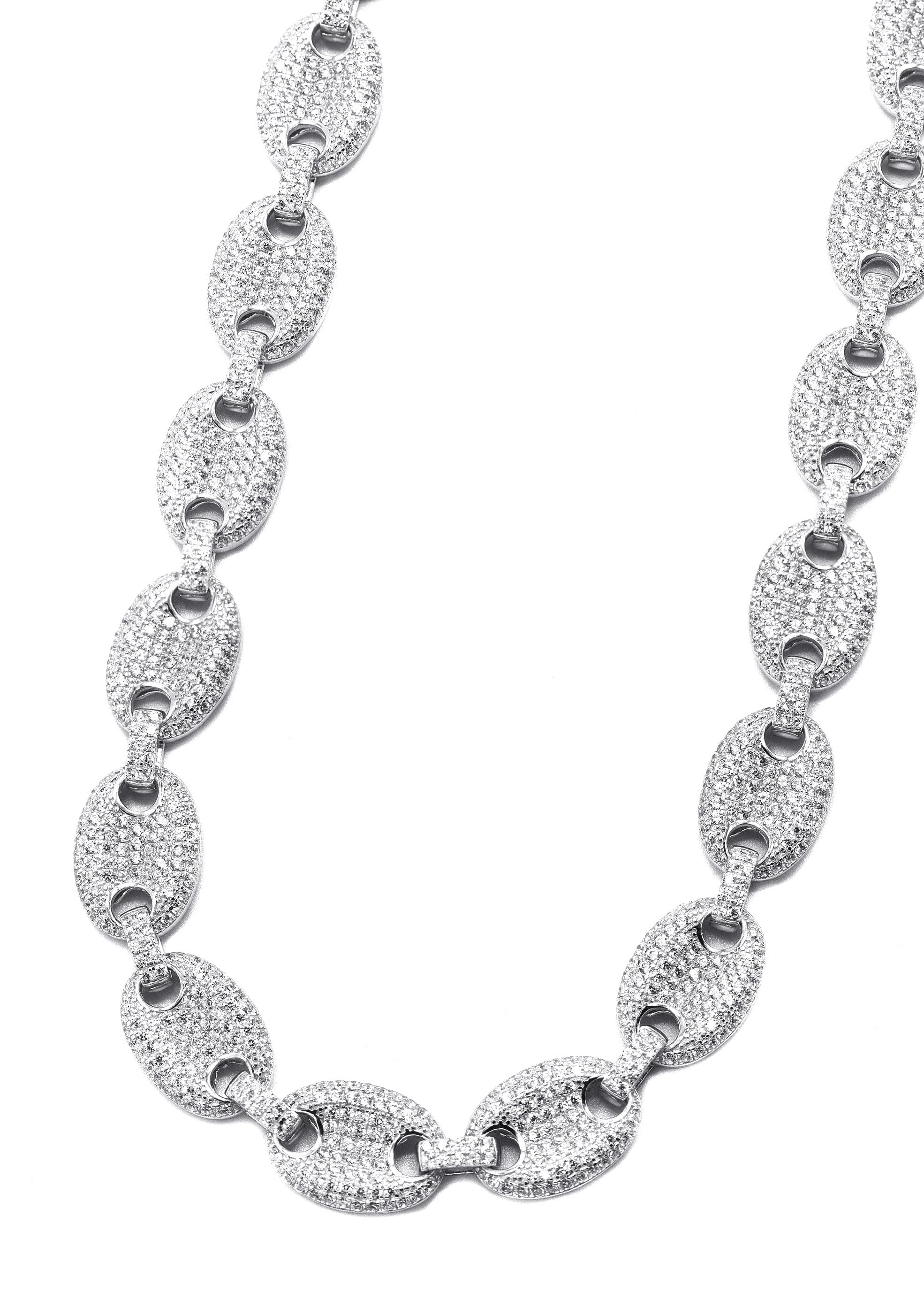 Manufacturer 43 Silver Chain - Silver Iced Out Puff Chain