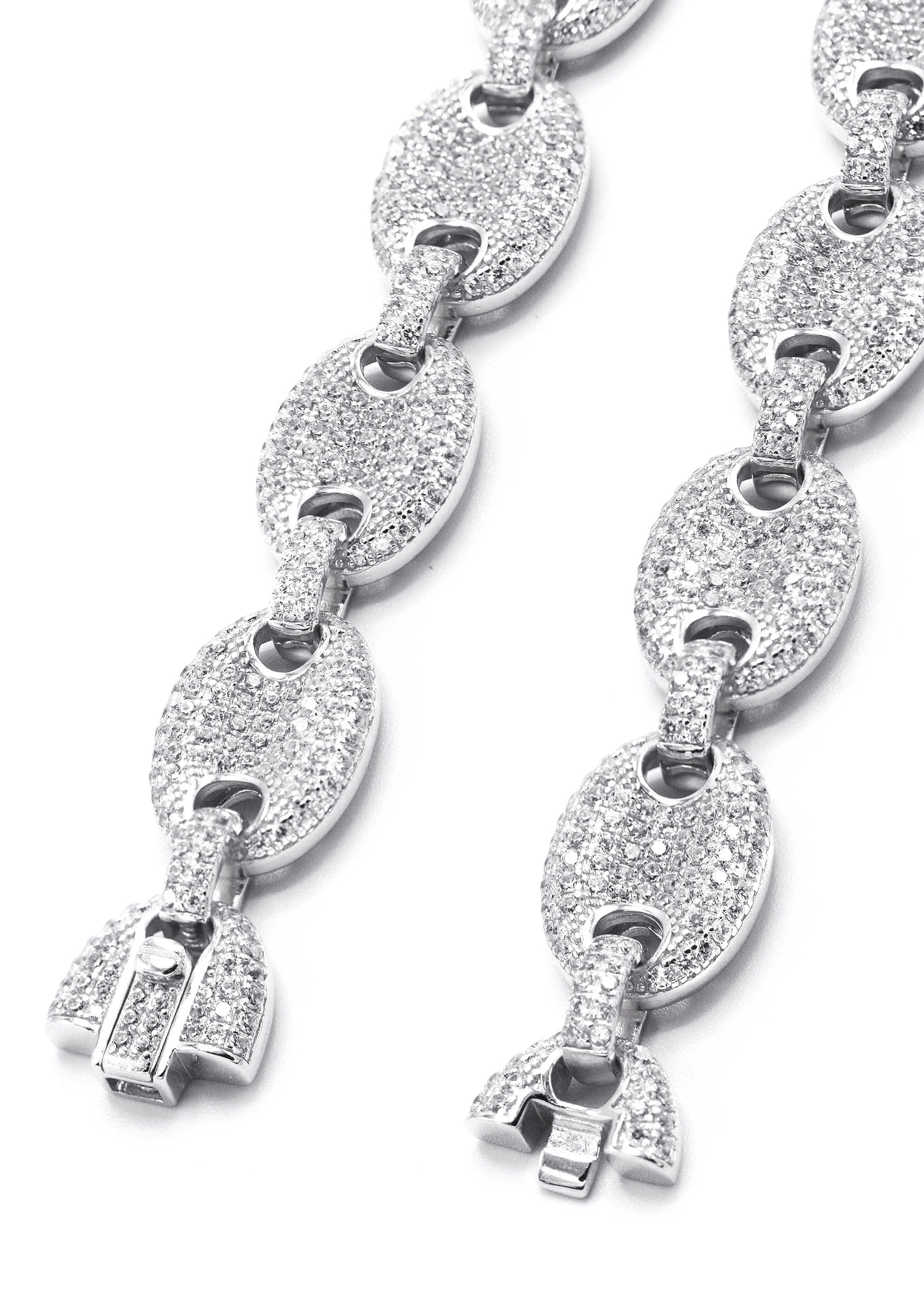 Manufacturer 43 Silver Chain - Silver Iced Out Puff Chain