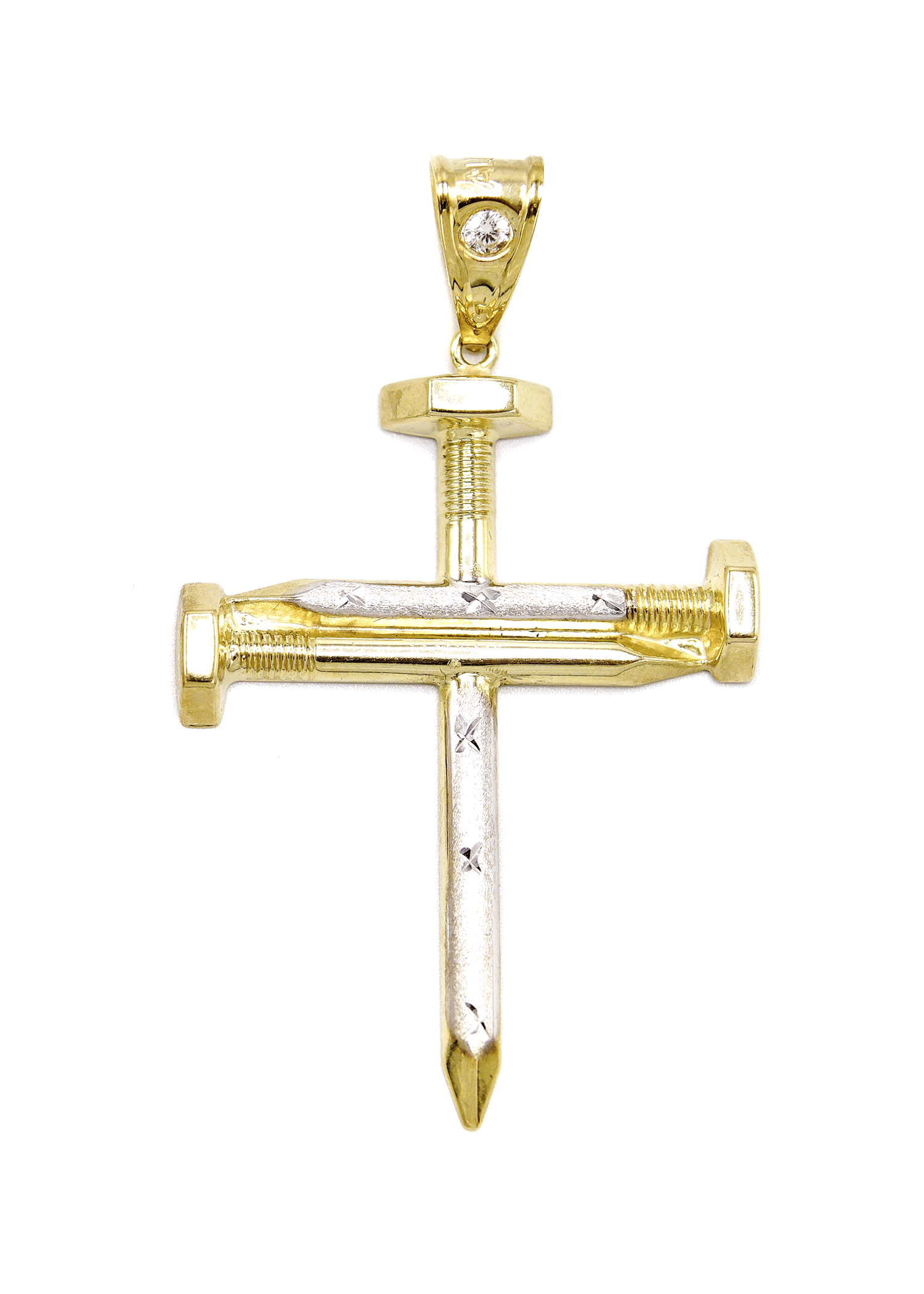Manufacturer 1 10K Gold Nail Cross Pendant | Customizable Size