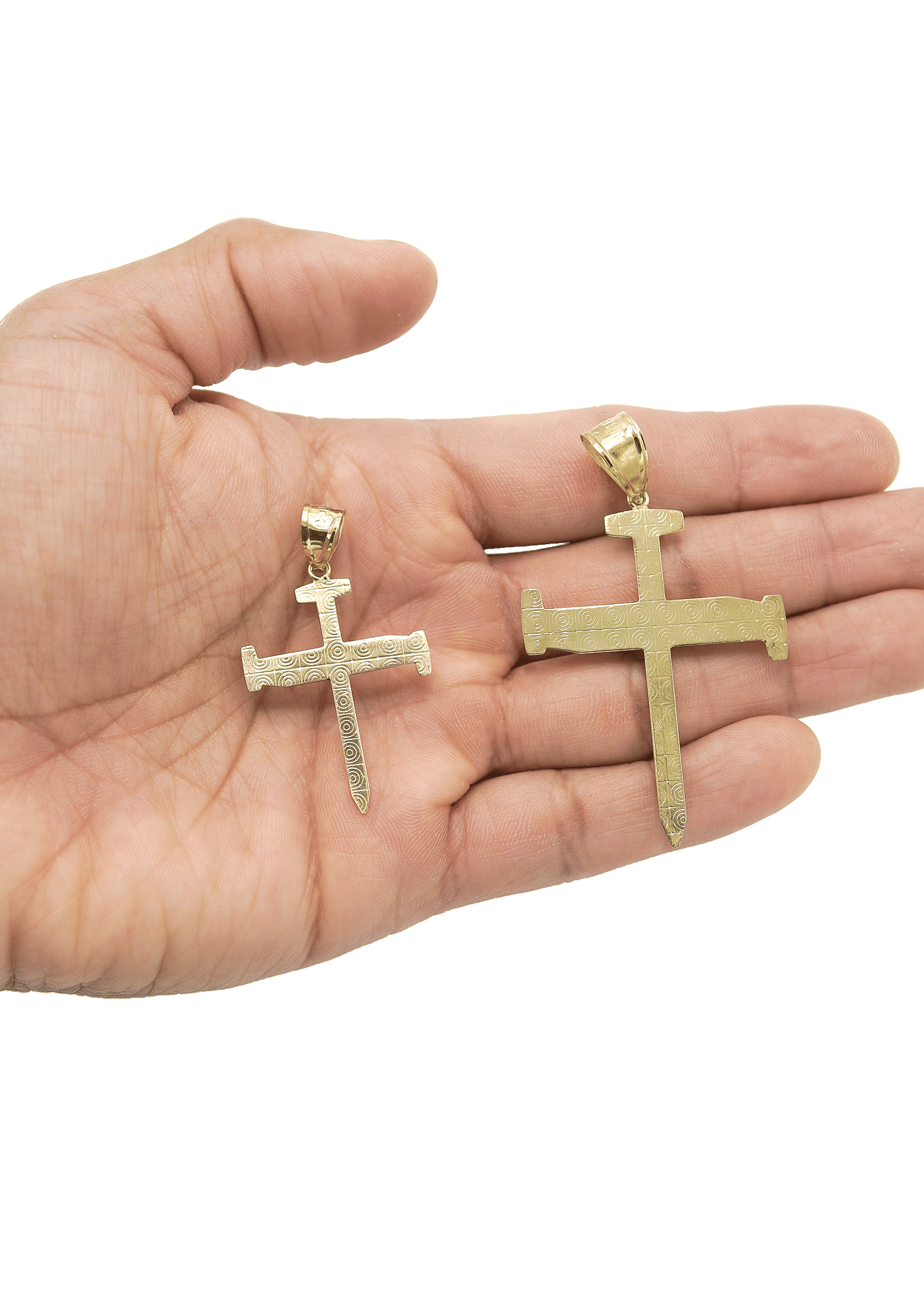 Manufacturer 1 10K Gold Nail Cross Pendant | Customizable Size