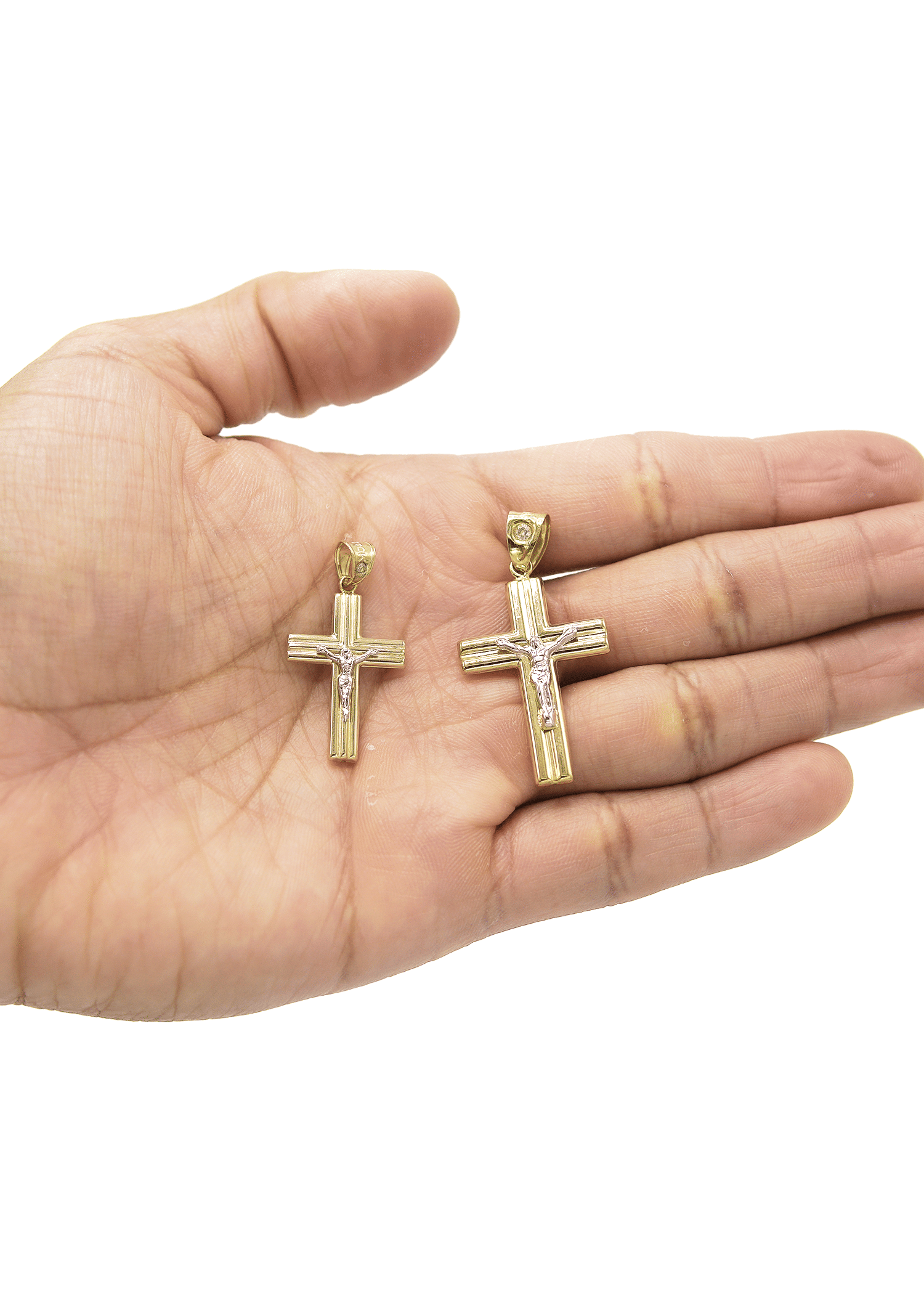 Manufacturer 1 Gold 10K Gold Cross Pendant | Customizable Size