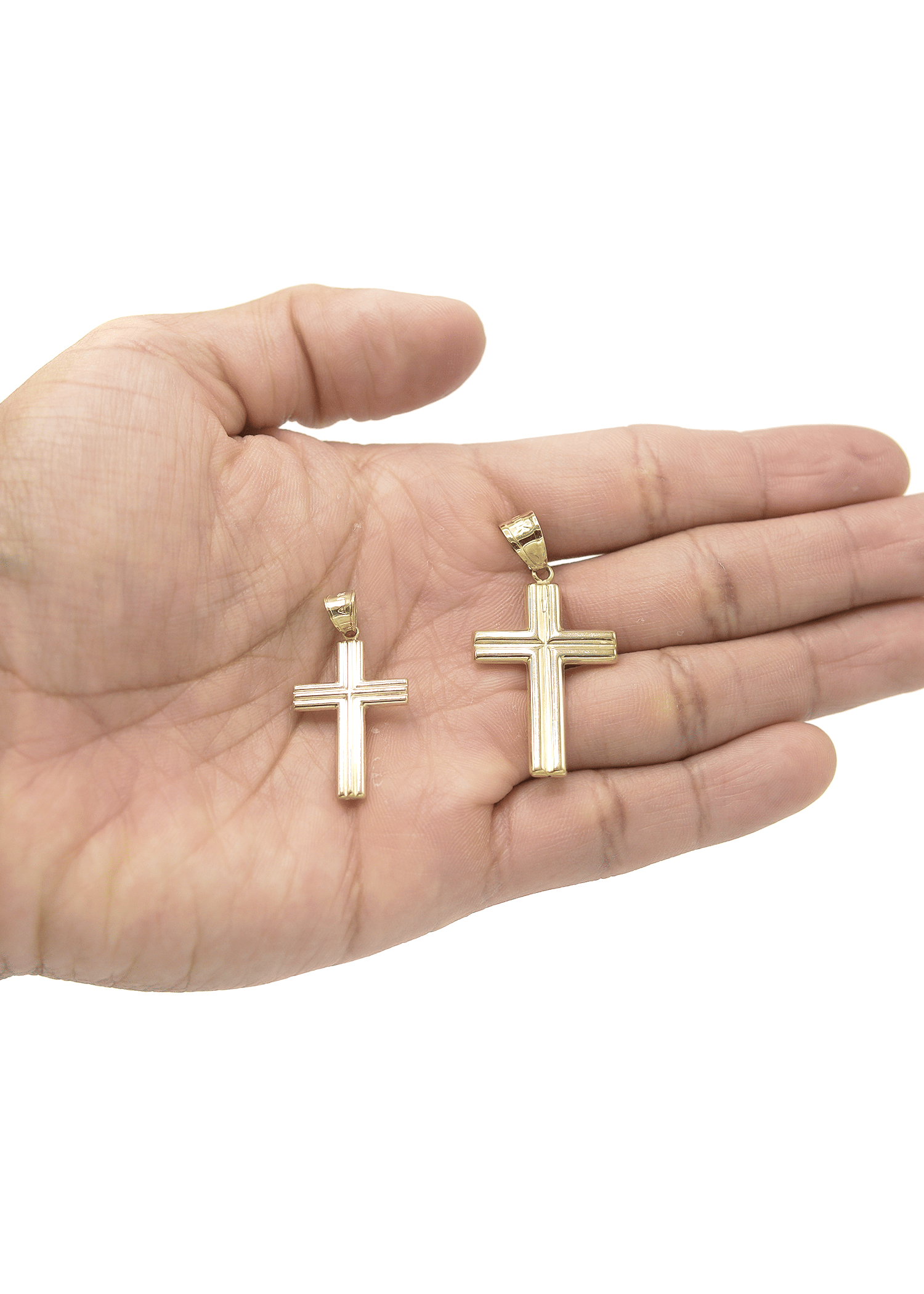 Manufacturer 1 Gold 10K Gold Cross Pendant | Customizable Size