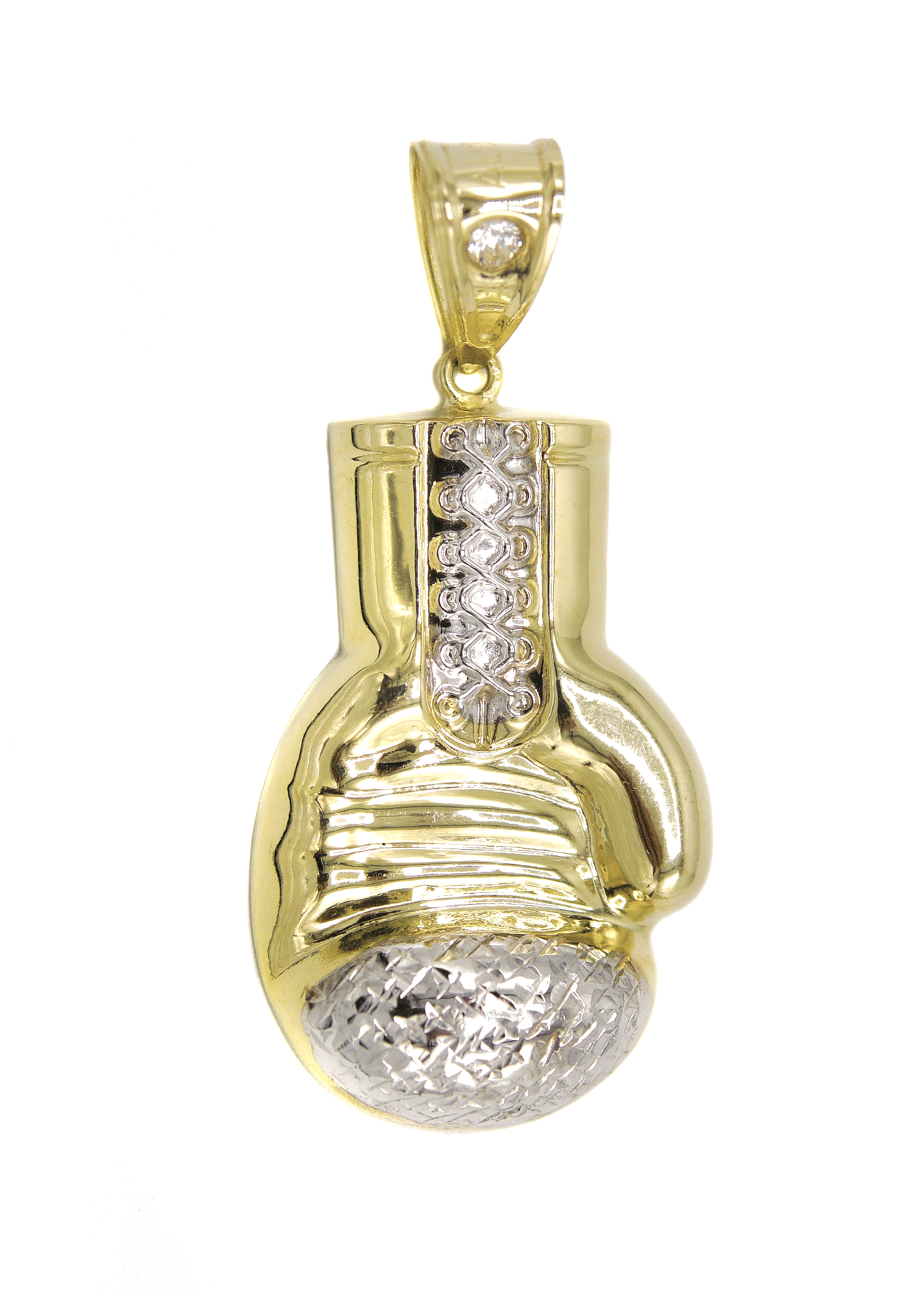 Manufacturer 1 10K Yellow Gold Boxing Glove Necklace | Customizable Size