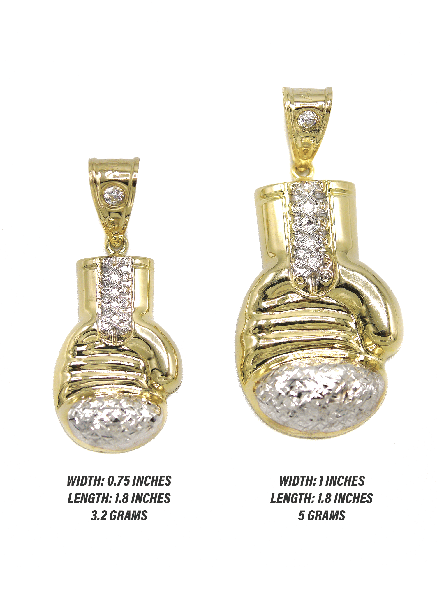 Manufacturer 1 10K Yellow Gold Boxing Glove Necklace | Customizable Size