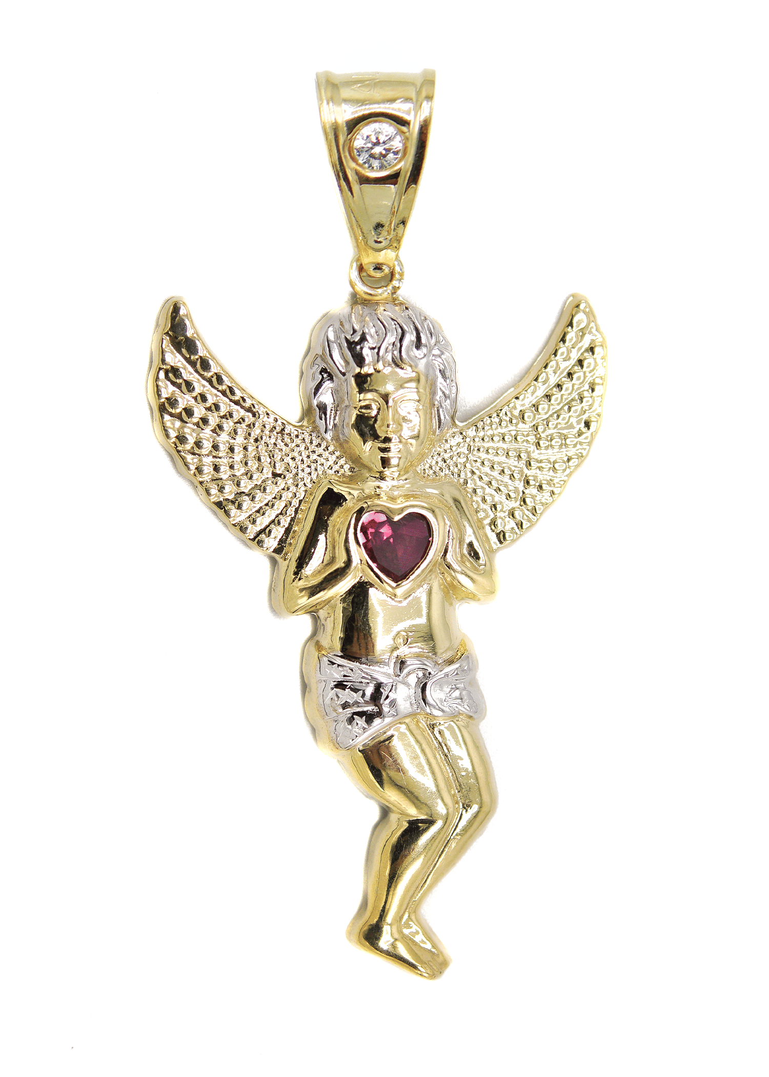 Manufacturer 1 10K Gold Angel Pendant | Customizable Size