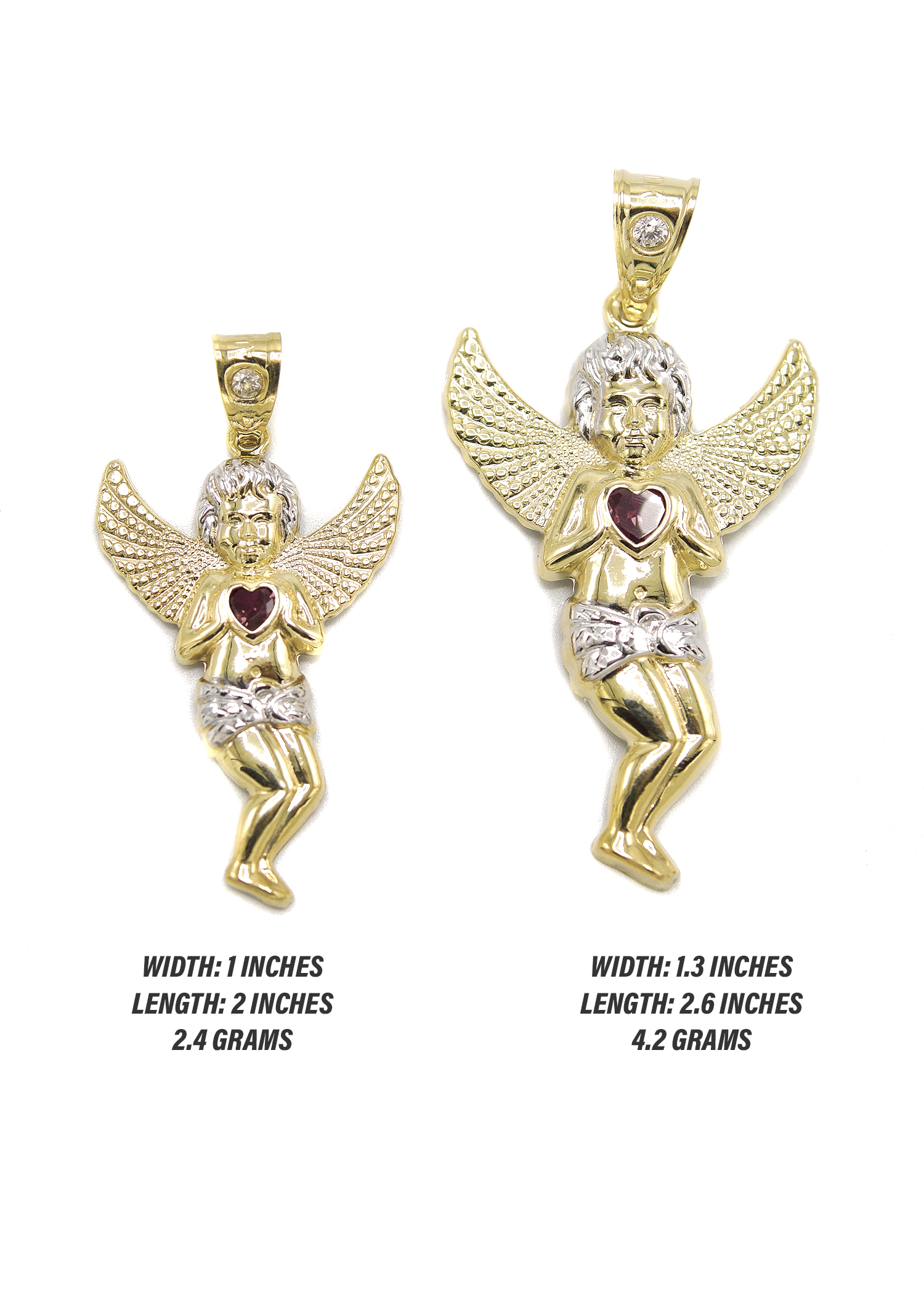 Manufacturer 1 10K Gold Angel Pendant | Customizable Size