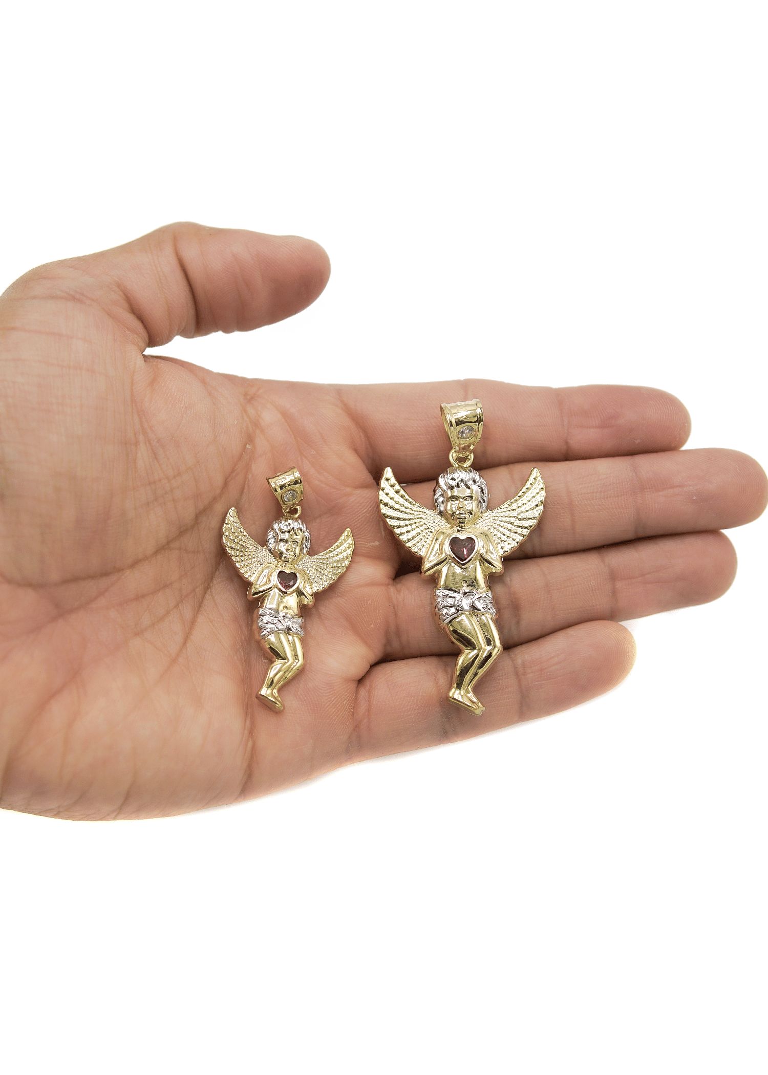 Manufacturer 1 10K Gold Angel Pendant | Customizable Size