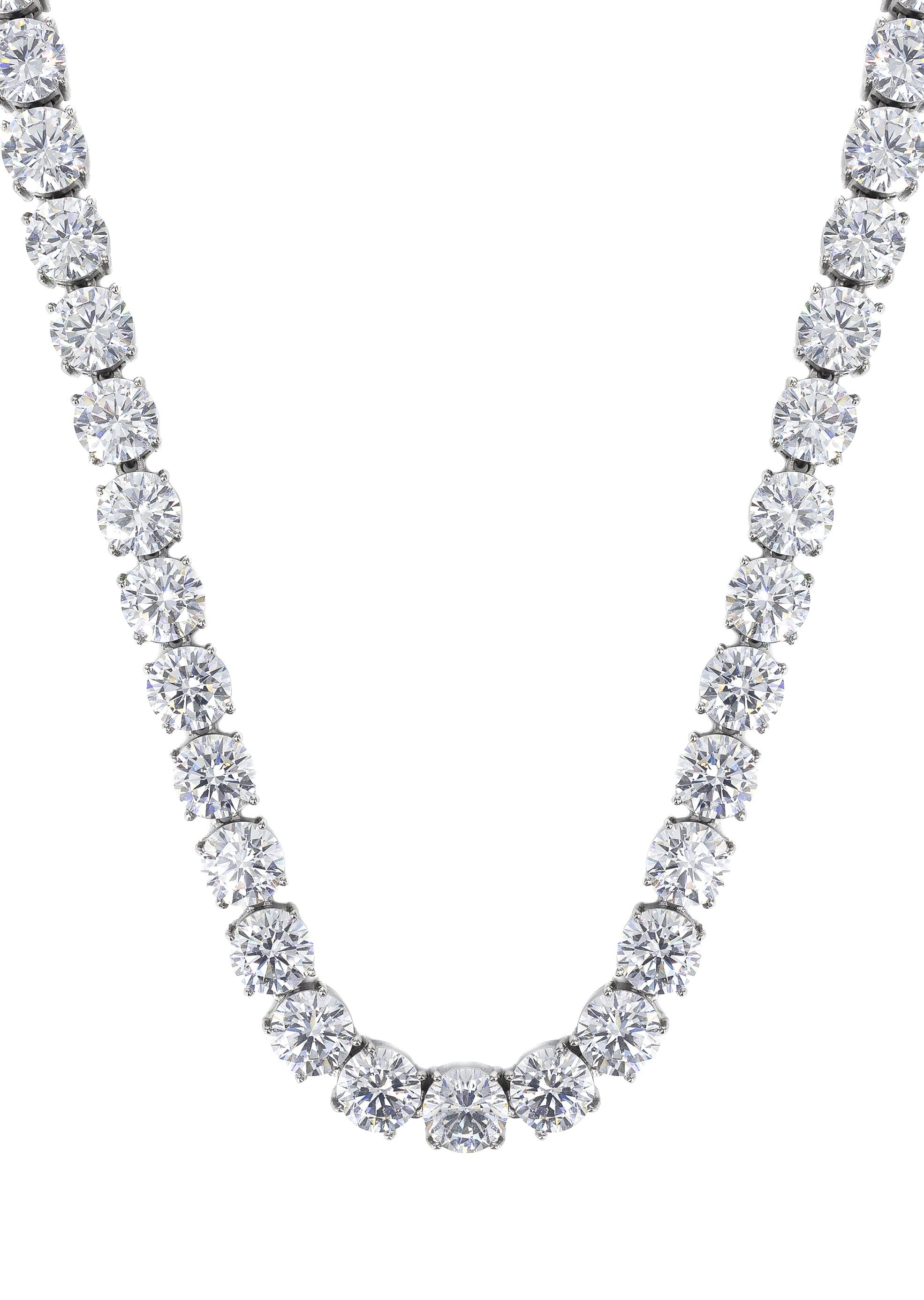 Manufacturer 30 White Gold Plated Mens Tennis Chain