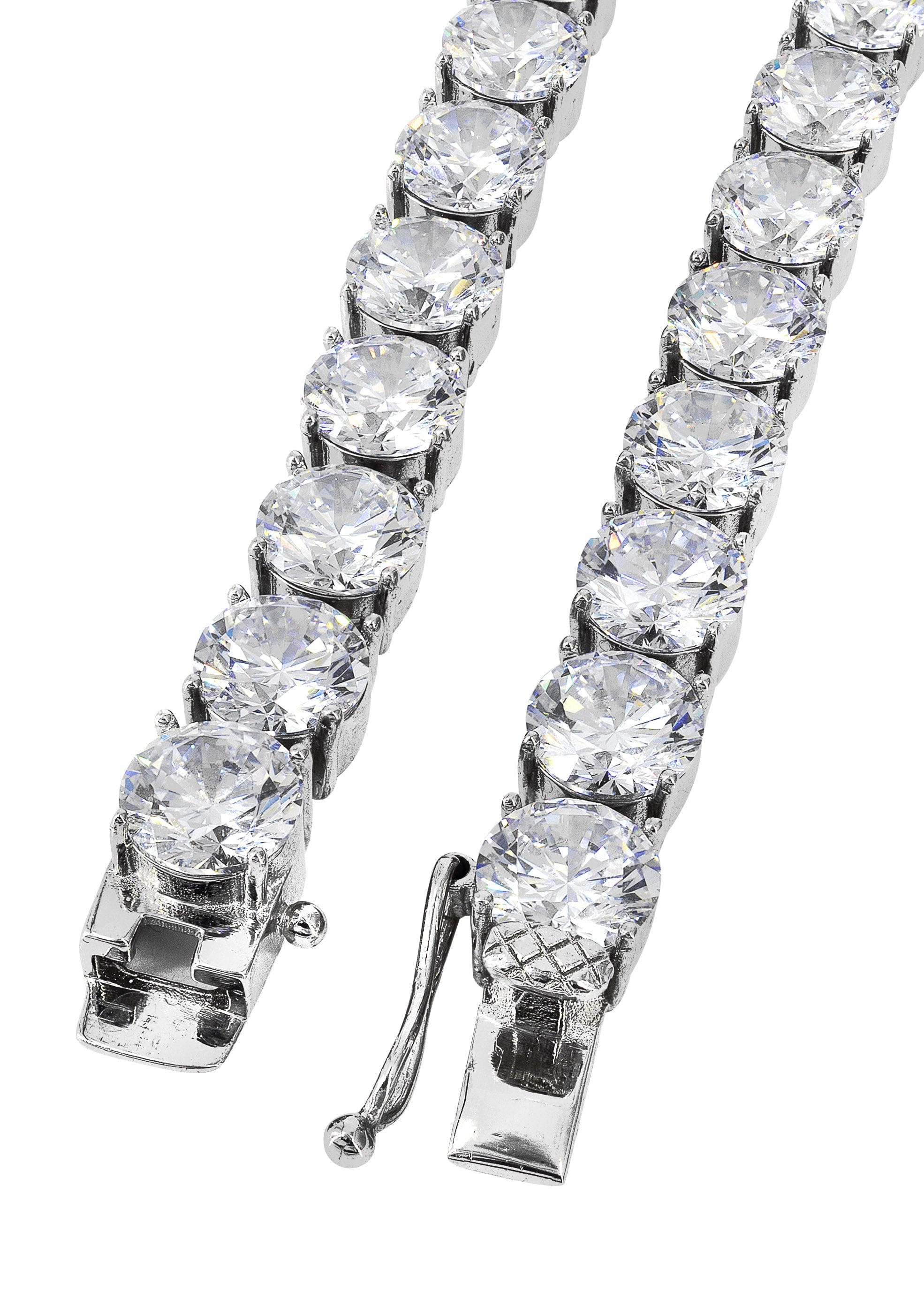 Manufacturer 30 White Gold Plated Mens Tennis Chain