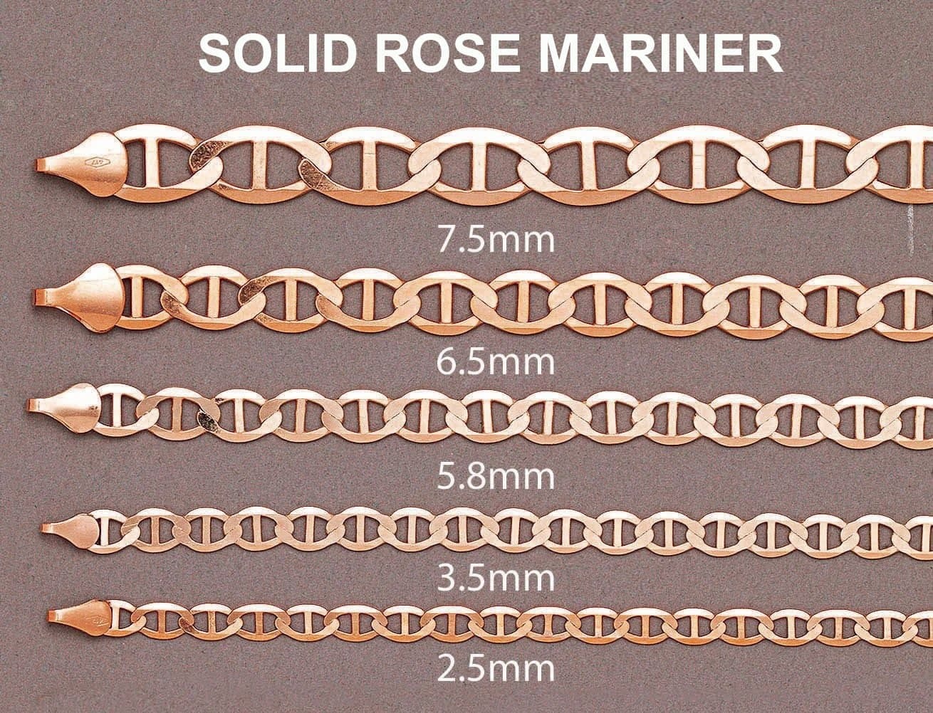 Manufacturer 4 14K Rose Gold Bracelet Solid Mariner For Women