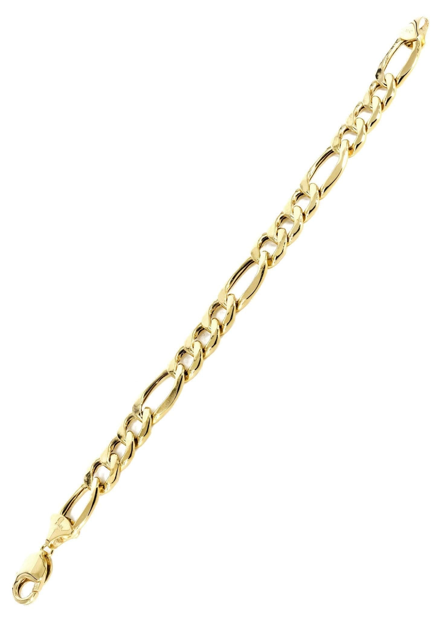 Manufacturer 5 Semi Solid Womens Figaro Bracelet 10K Yellow Gold
