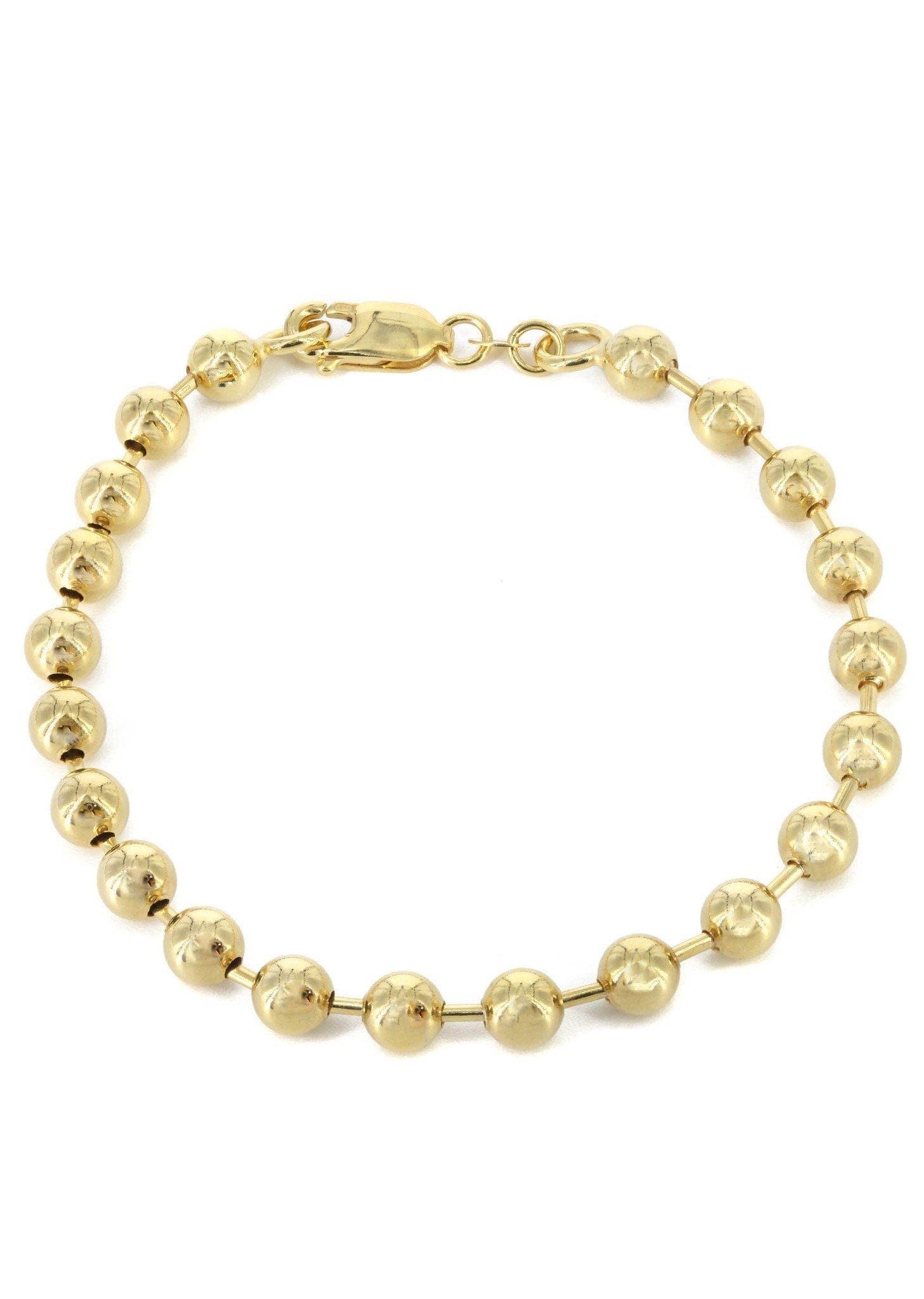 Manufacturer 5 Womens Dog Tag Bracelet 10K Yellow Gold