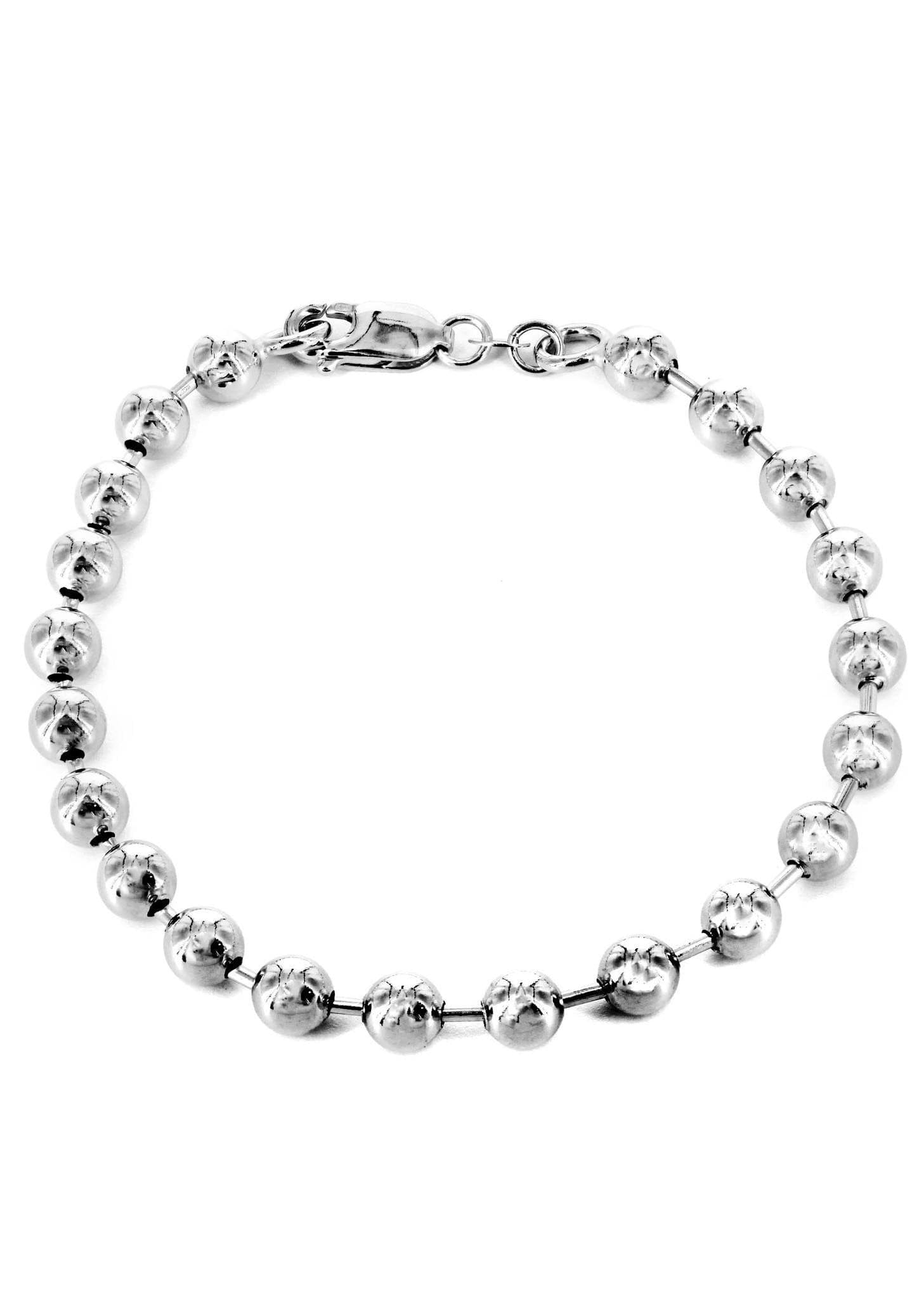 Manufacturer 5 Womens Dog Tag Bracelet 10K White Gold