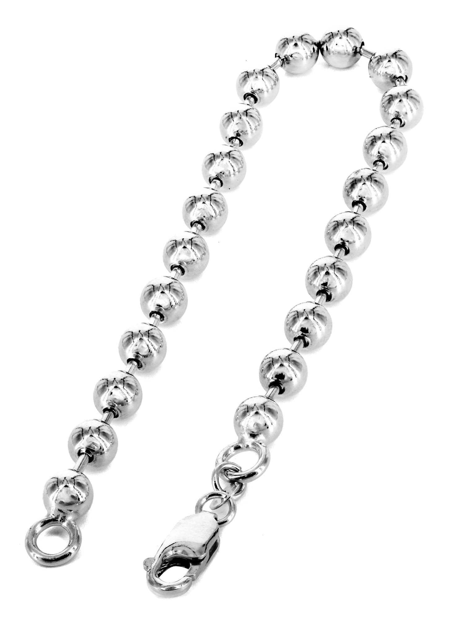 Manufacturer 5 Womens Dog Tag Bracelet 10K White Gold