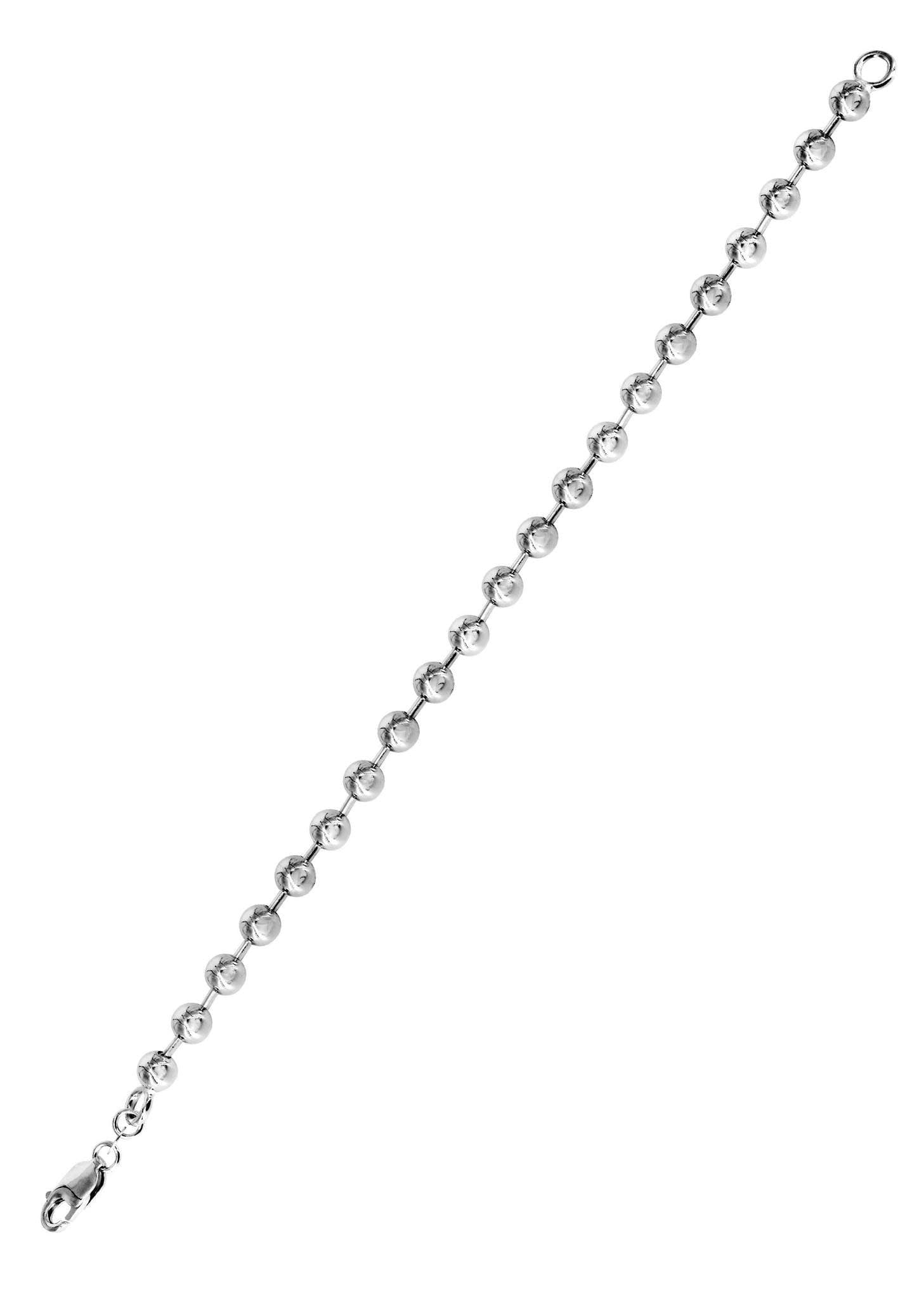 Manufacturer 5 Womens Dog Tag Bracelet 10K White Gold