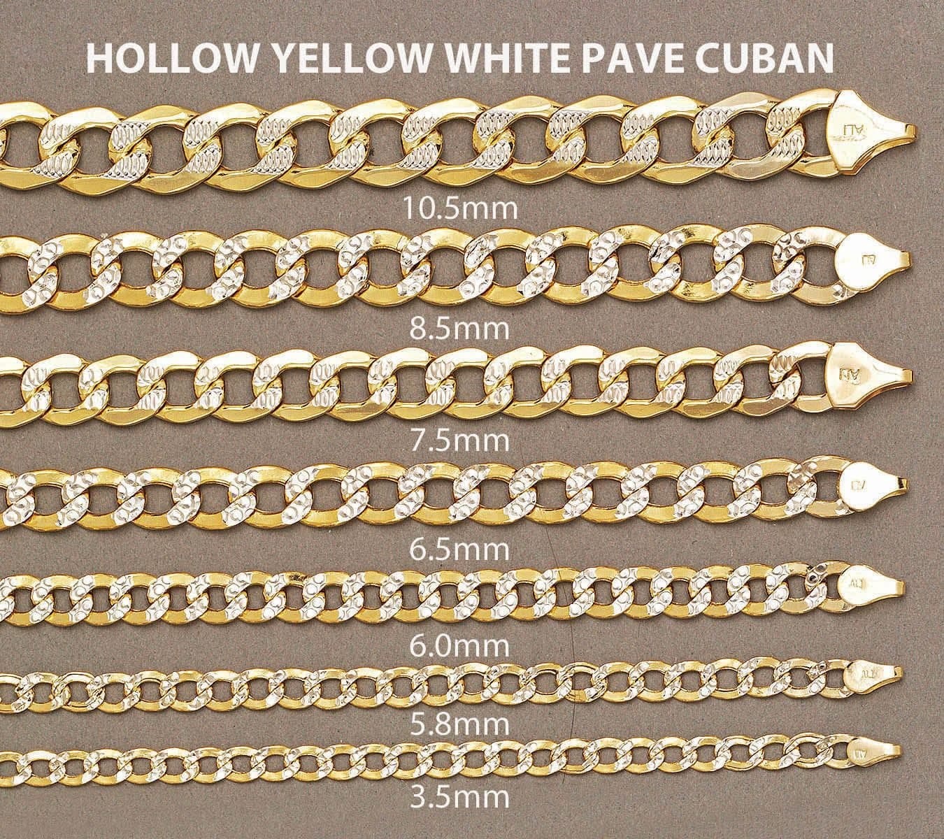 Manufacturer 5 Semi Solid Womens Diamond Cut Cuban Bracelet 10K Yellow Gold