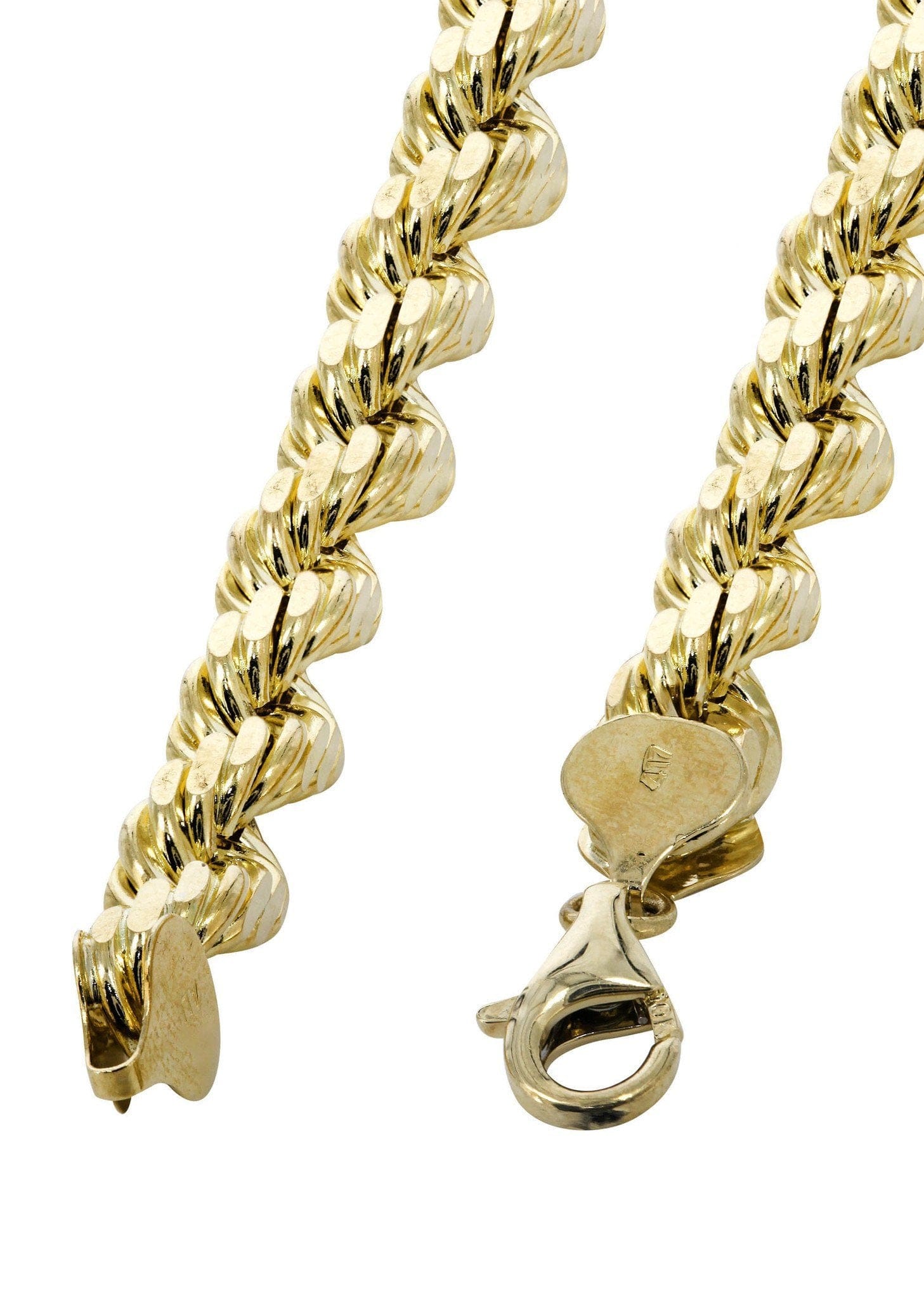 Manufacturer 5 Solid Womens Rope Bracelet 10K Yellow Gold
