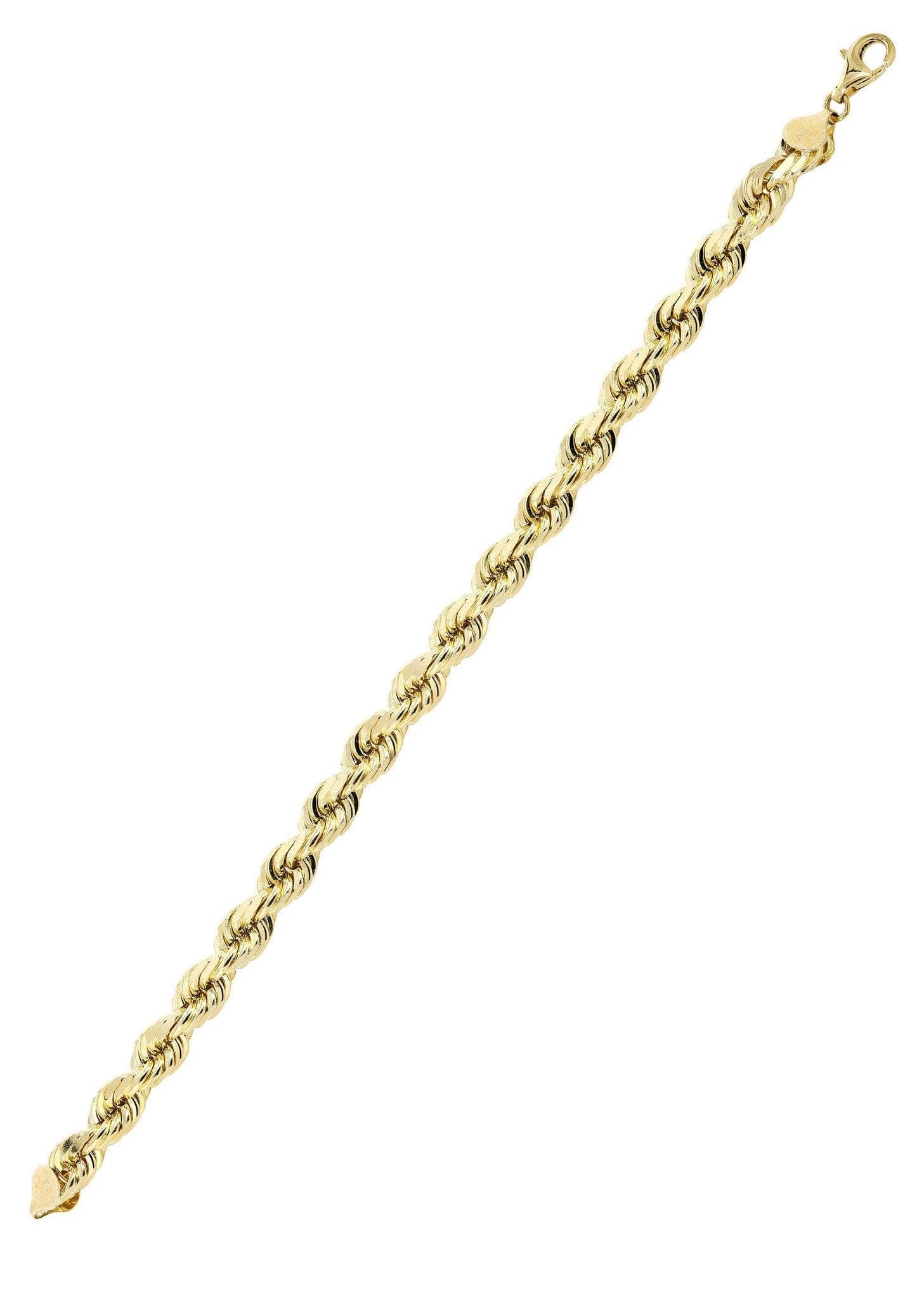 Manufacturer 5 Solid Womens Rope Bracelet 10K Yellow Gold