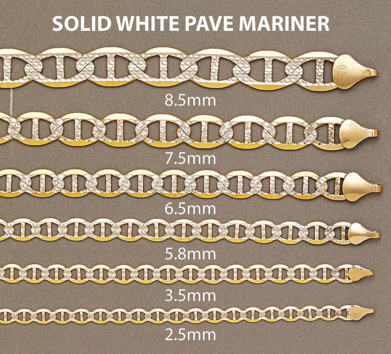 Manufacturer 5 Solid Womens Diamond Cut Mariner Bracelet 10K Yellow Gold
