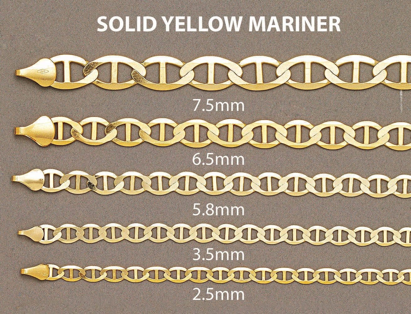 Manufacturer 5 Solid Womens Mariner Bracelet 10K Yellow Gold