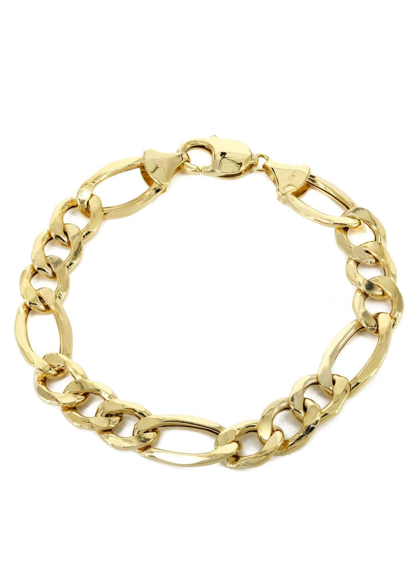 Manufacturer 5 10K Gold Bracelet Solid Figaro For Women