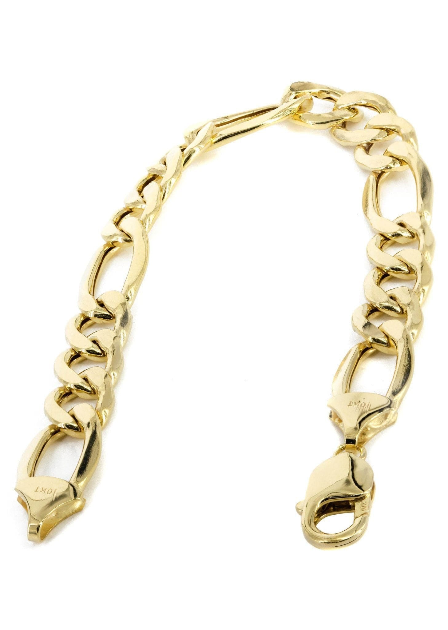 Manufacturer 5 10K Gold Bracelet Solid Figaro For Women