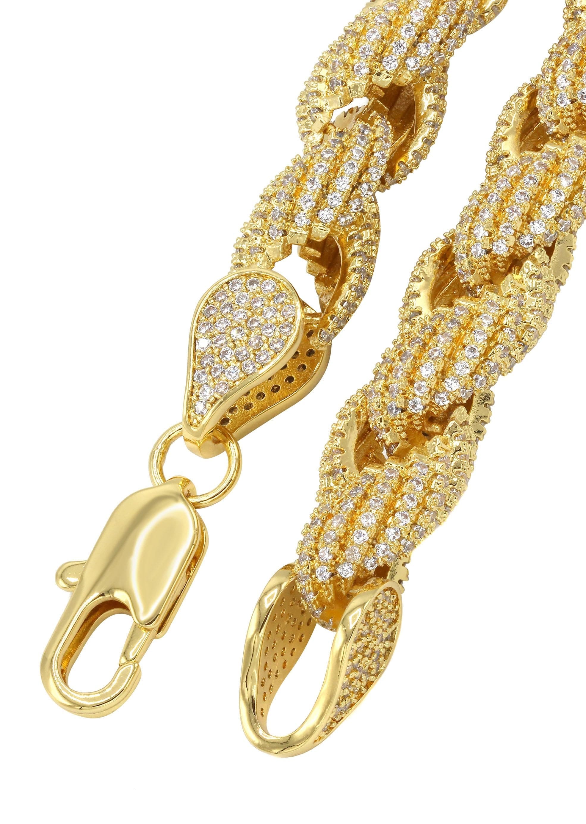 Manufacturer 30 Gold Plated Mens Chain Iced Out Solid Rope