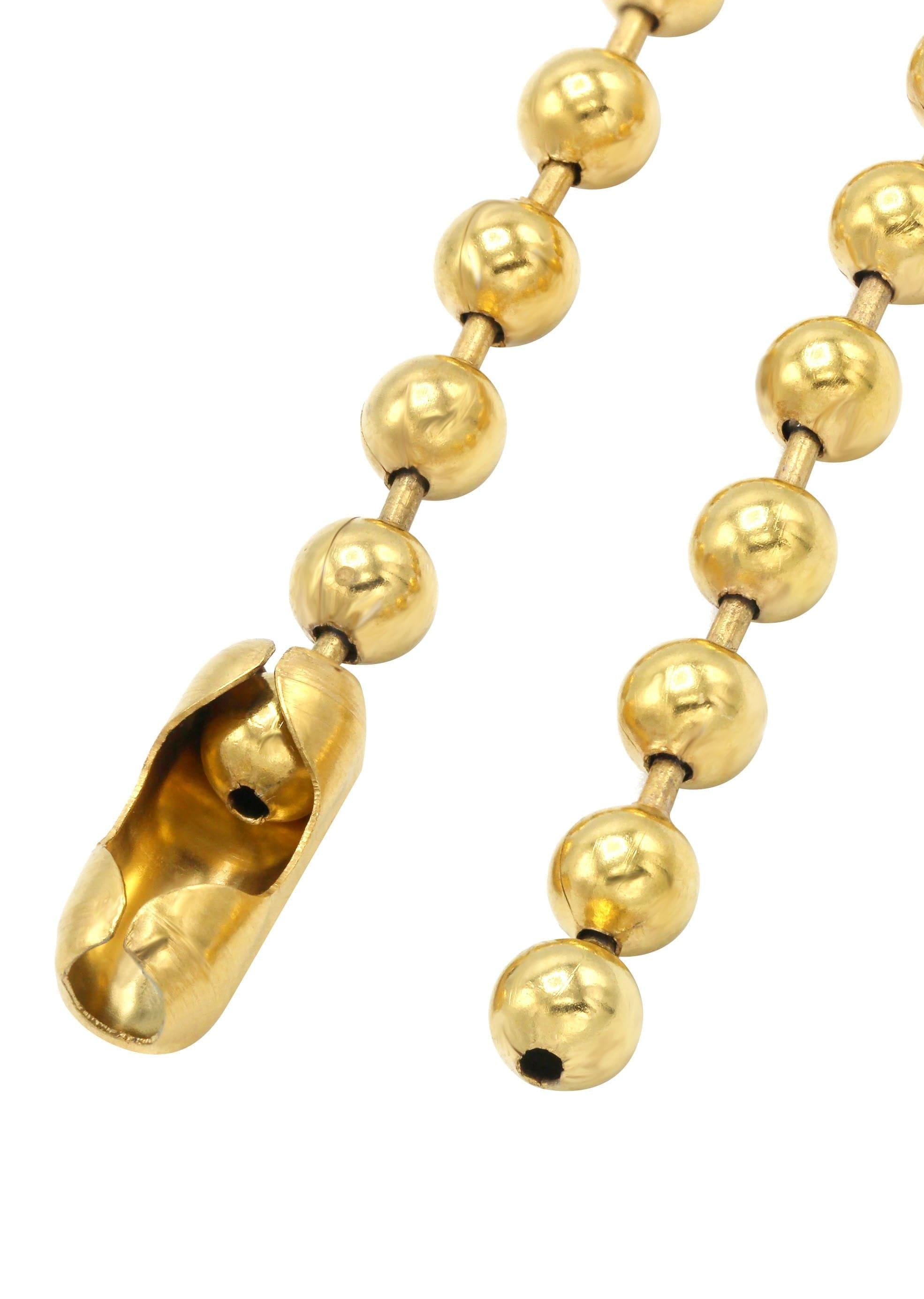 Manufacturer 30 Gold Plated Mens Chain Dog Tag