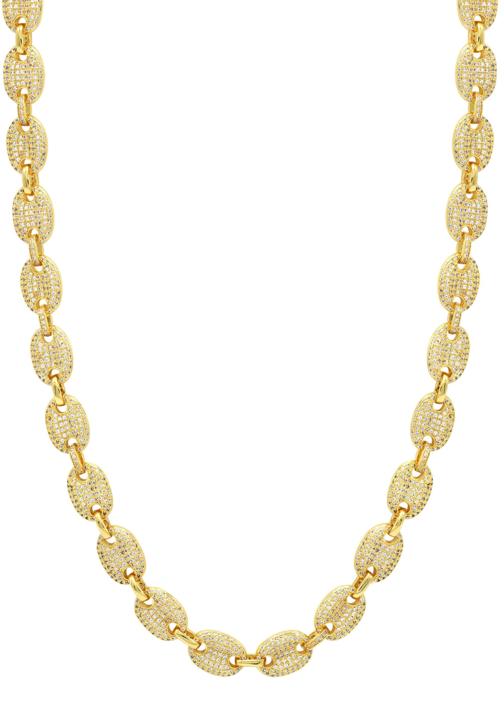 Manufacturer 30 Gold Plated Iced Out Gucci Chain