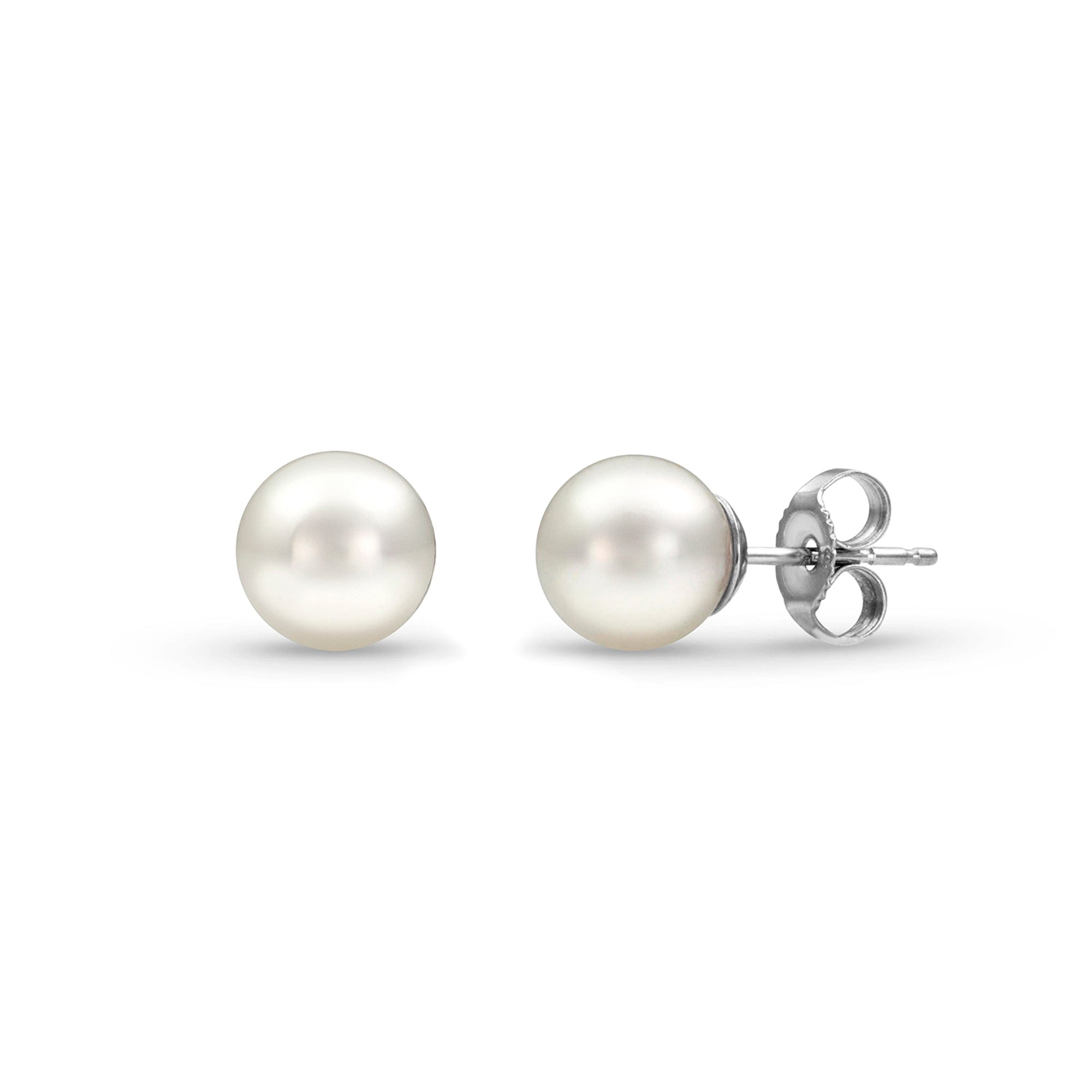 Sabel Collection 14K White Gold Pearl Stud Earrings