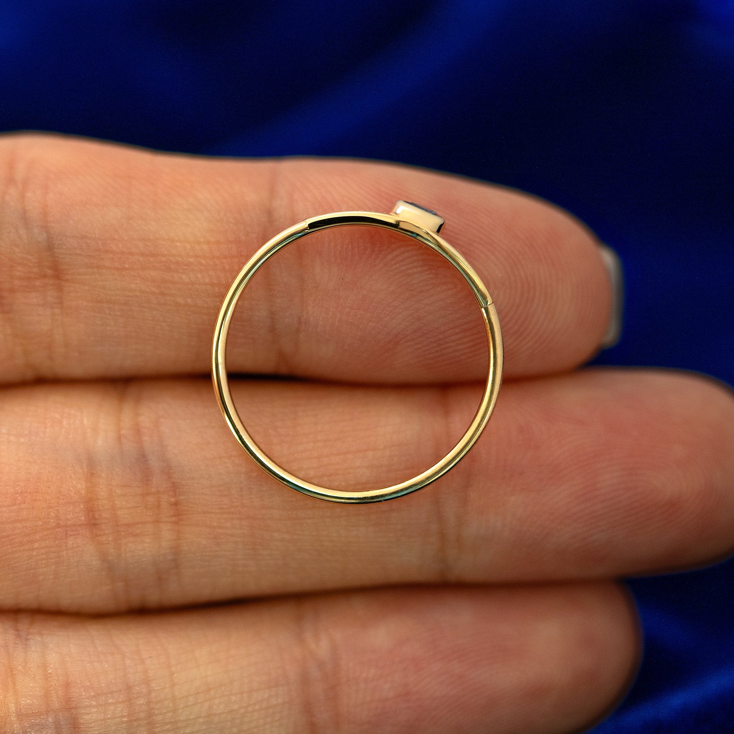 Automic Gold Studio Gemstone Monogram Ring