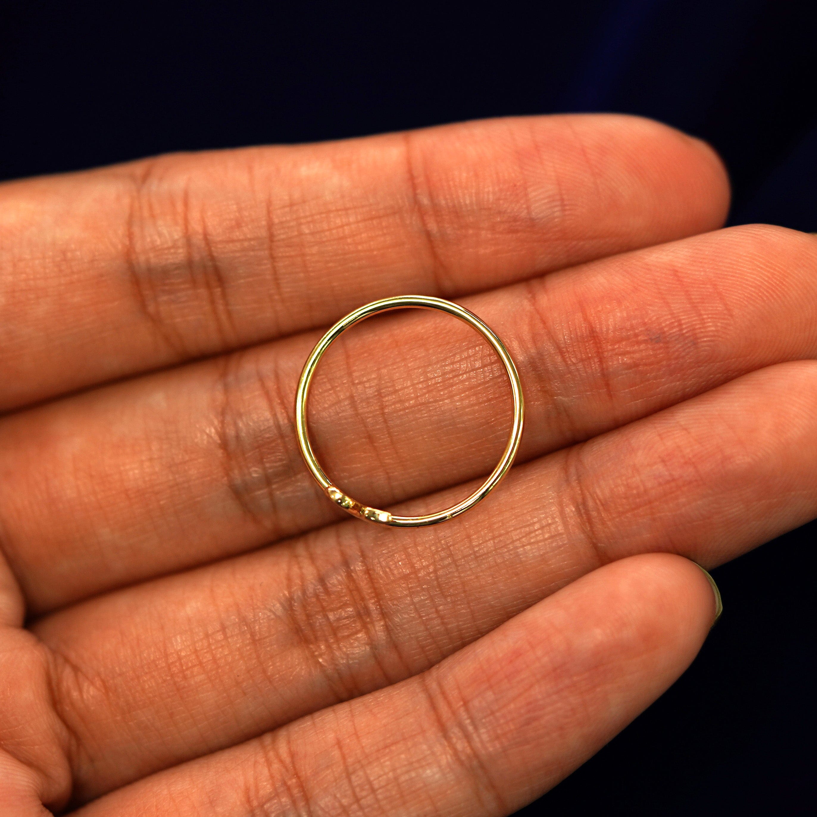Automic Gold Studio Gothic Initial Ring