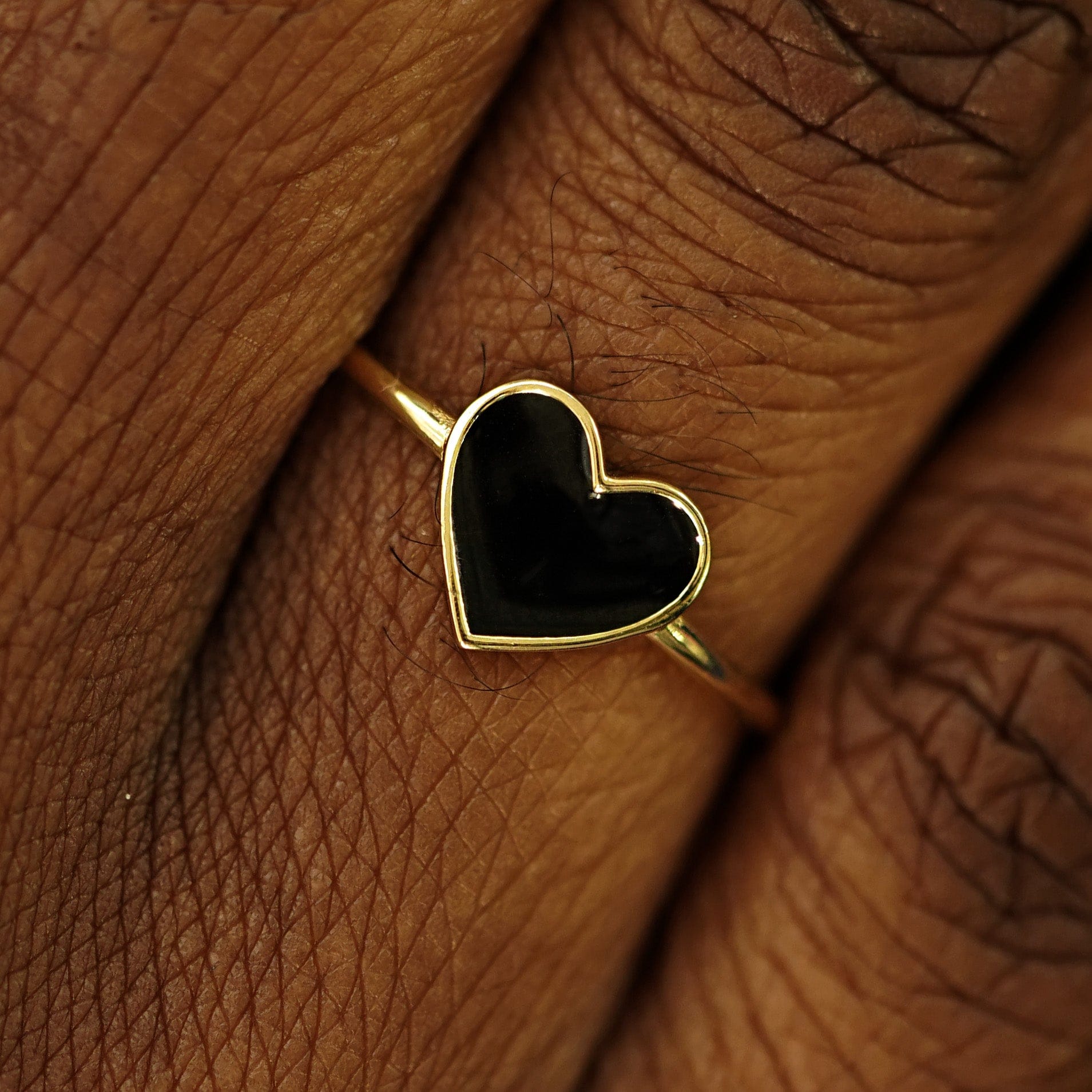 Automic Gold Studio Enamel Heart Ring