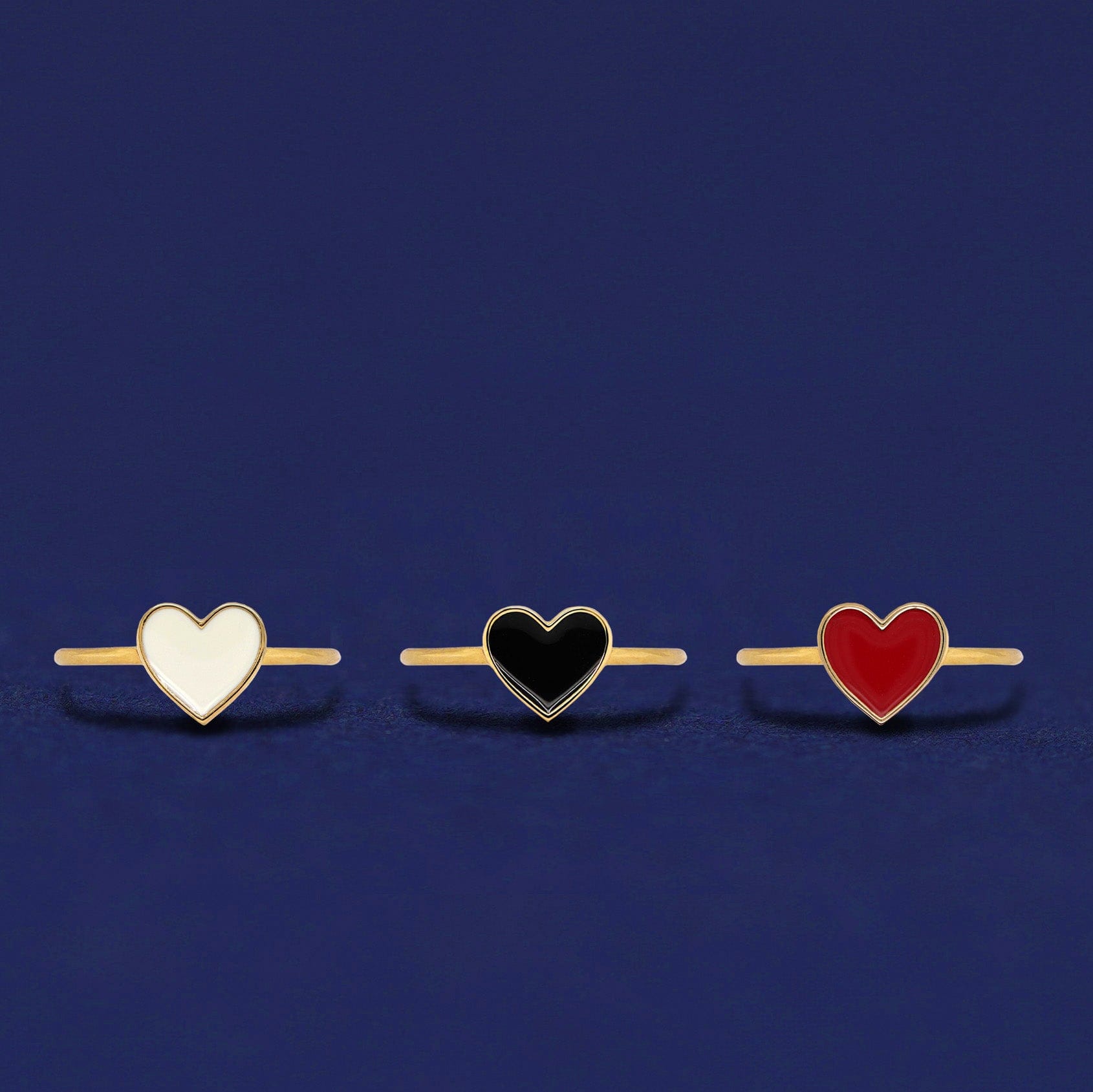 Automic Gold Studio Enamel Heart Ring