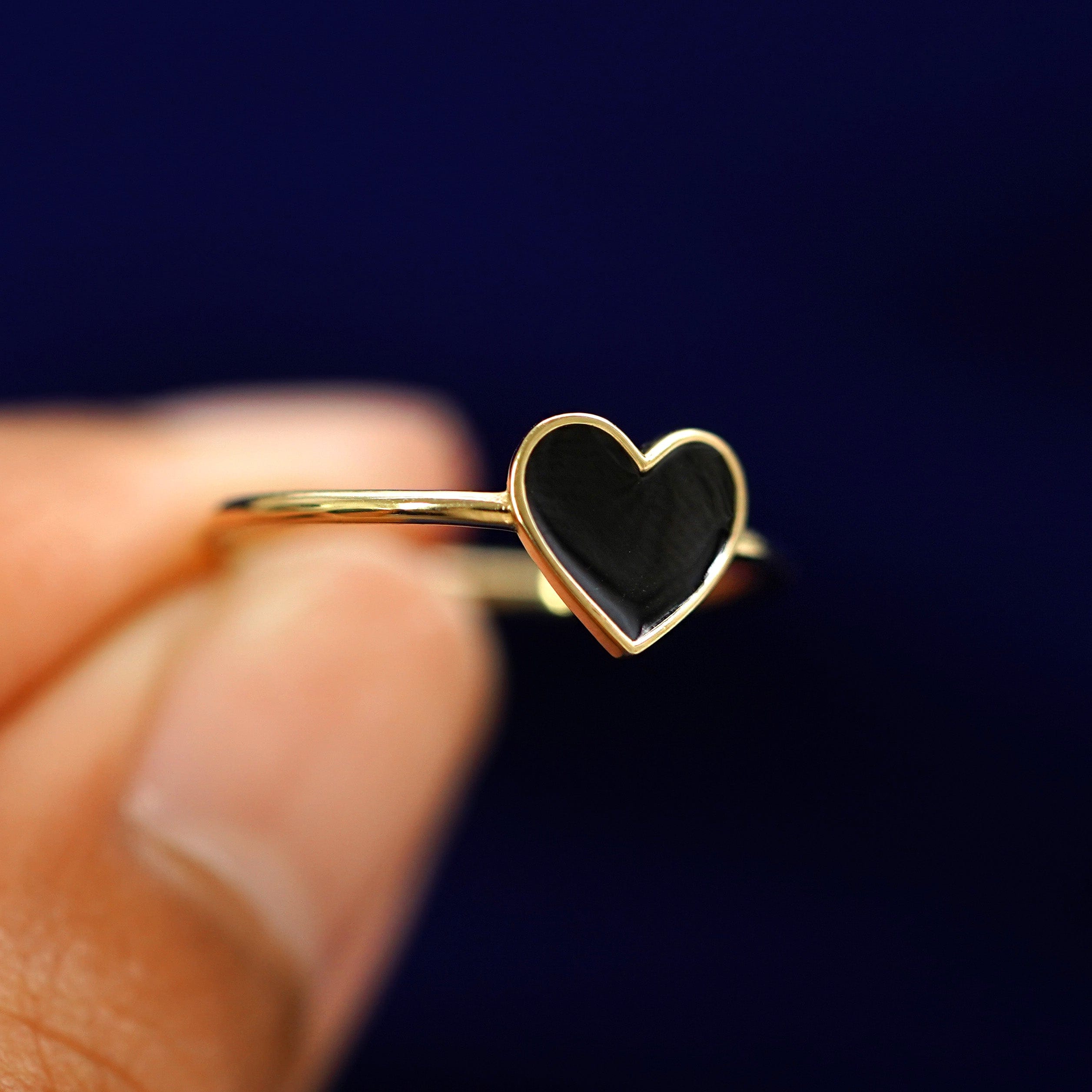 Automic Gold Studio Enamel Heart Ring